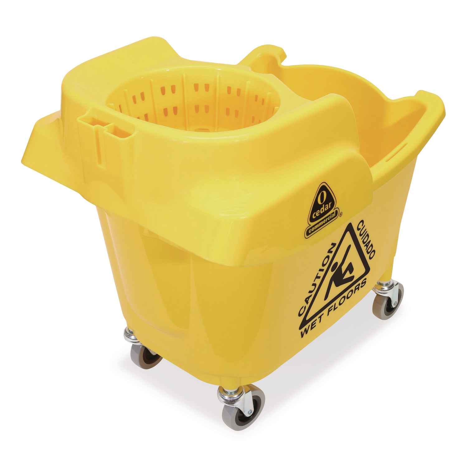 MaxiRough Institutional Mop Bucket and Wringer, 35 qt, Yellow