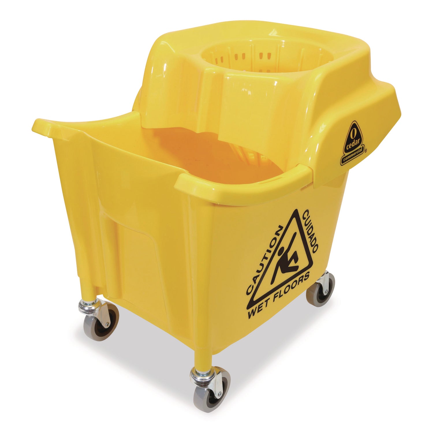 MaxiRough Institutional Mop Bucket and Wringer, 35 qt, Yellow