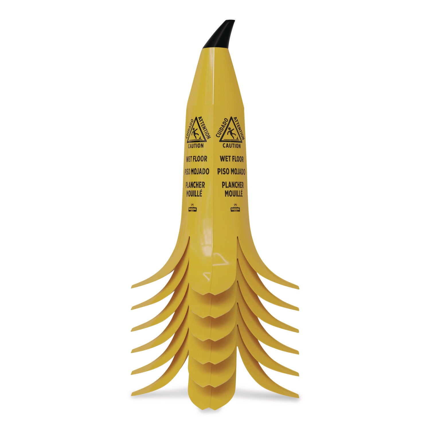 Banana Safety Sign, 13 x 12 x 24, Yellow/Black