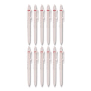 Pilot FriXion Waai Pen Collection - 0.5 mm Extra Fine Pen Point - Retractable - Erasable - Cherry Ink - Gel-based - Writing - 1 Dozen