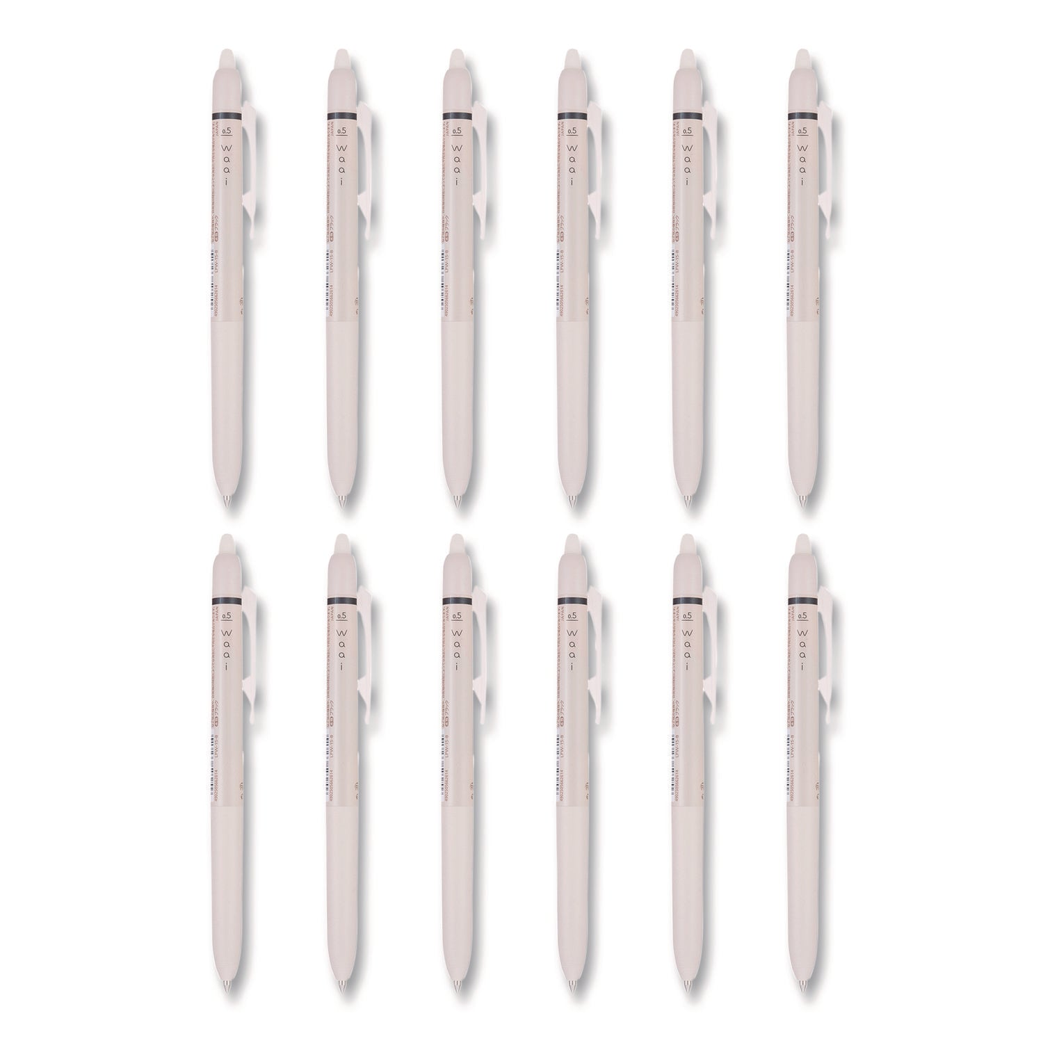 Pilot FriXion Waai Pen Collection - 0.5 mm Extra Fine Pen Point - Retractable - Erasable - Black Ink - Gel-based - Writing - 1 Dozen