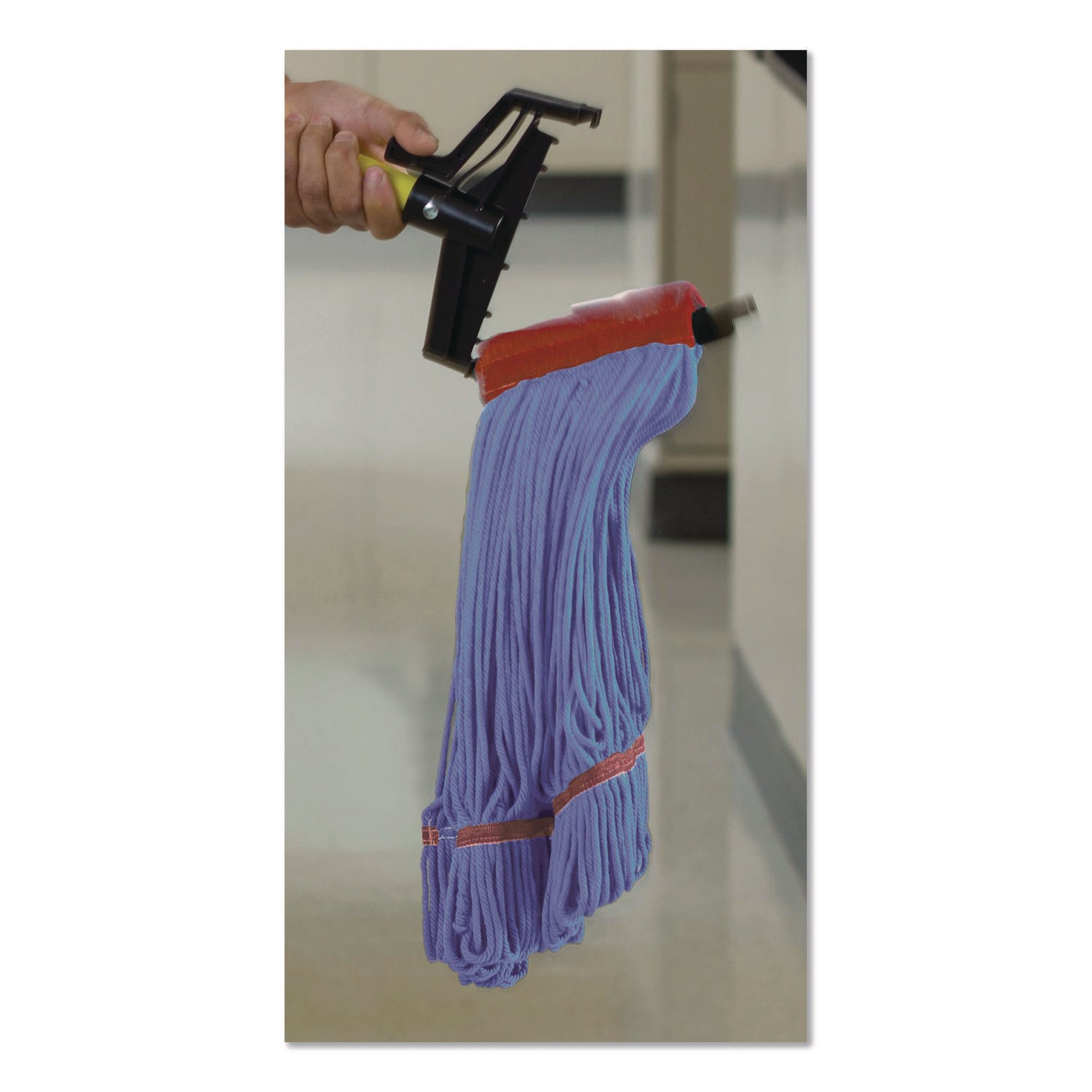 MaxiClean Loop-End Mop, Cotton/Synthetic, 20 oz, Blue