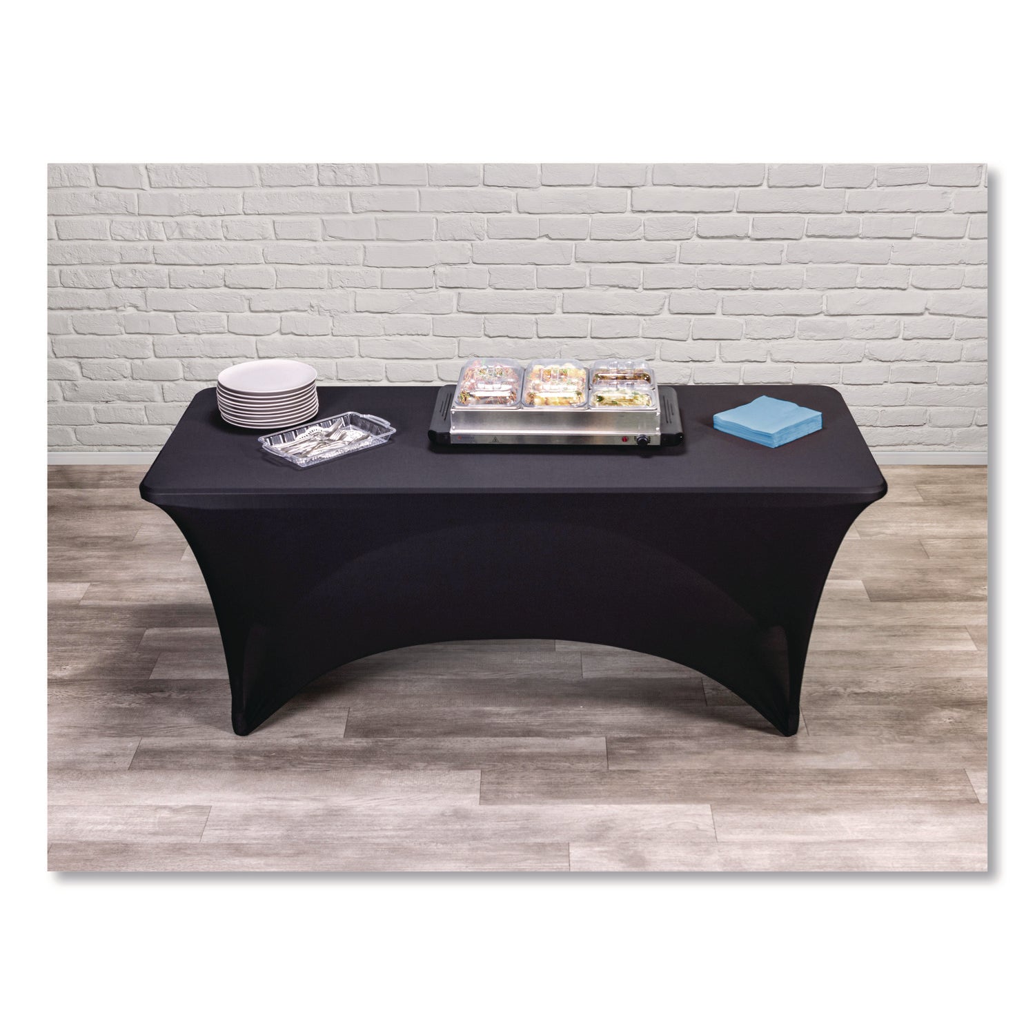 iGear™ Fabric Table Cover, Black - 6'