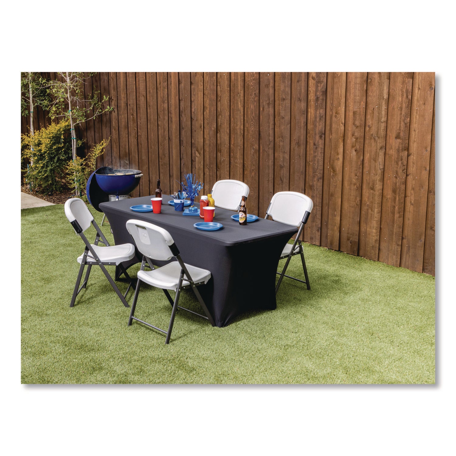 iGear™ Fabric Table Cover, Black - 6'