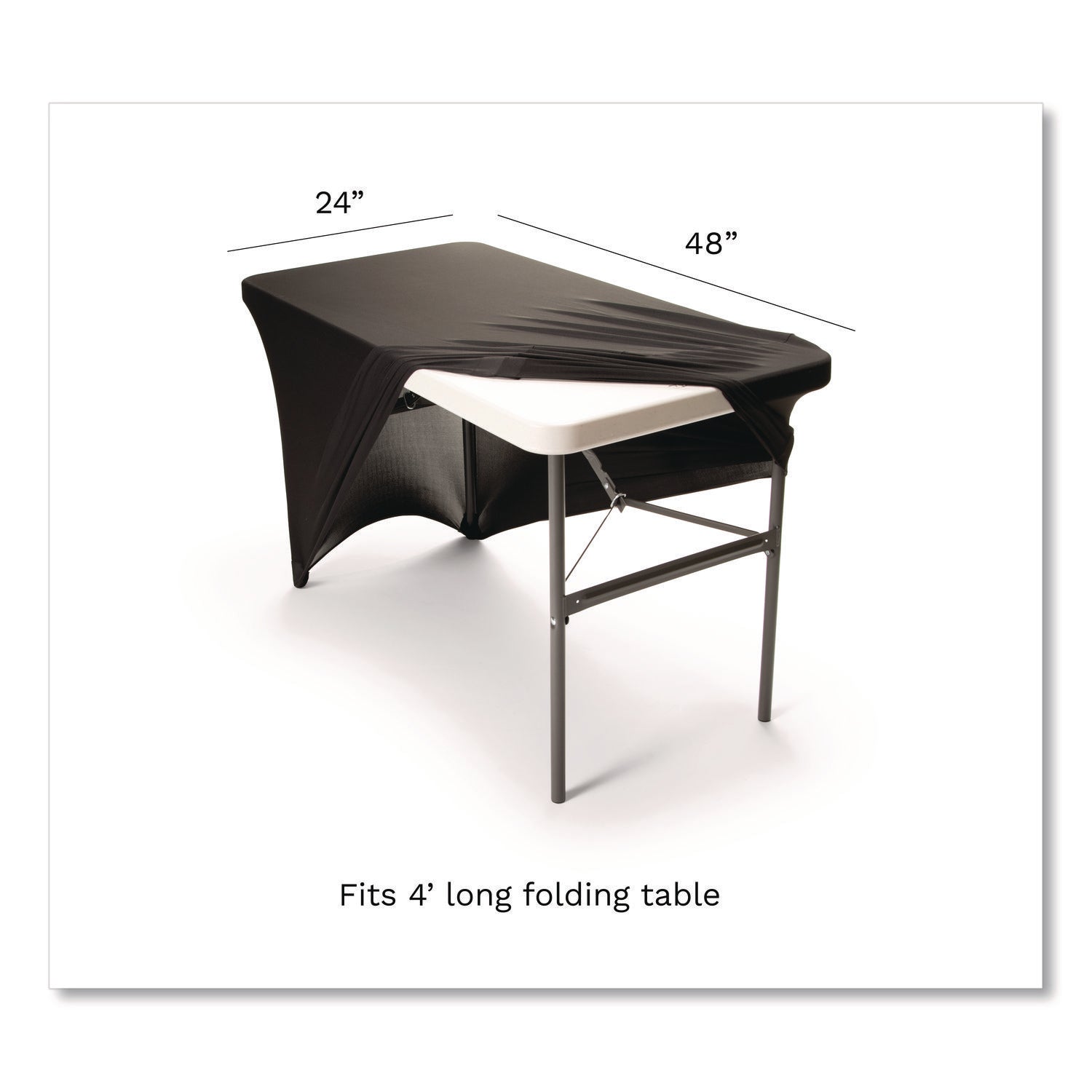 iGear™ Fabric Table Cover, Black - 4'