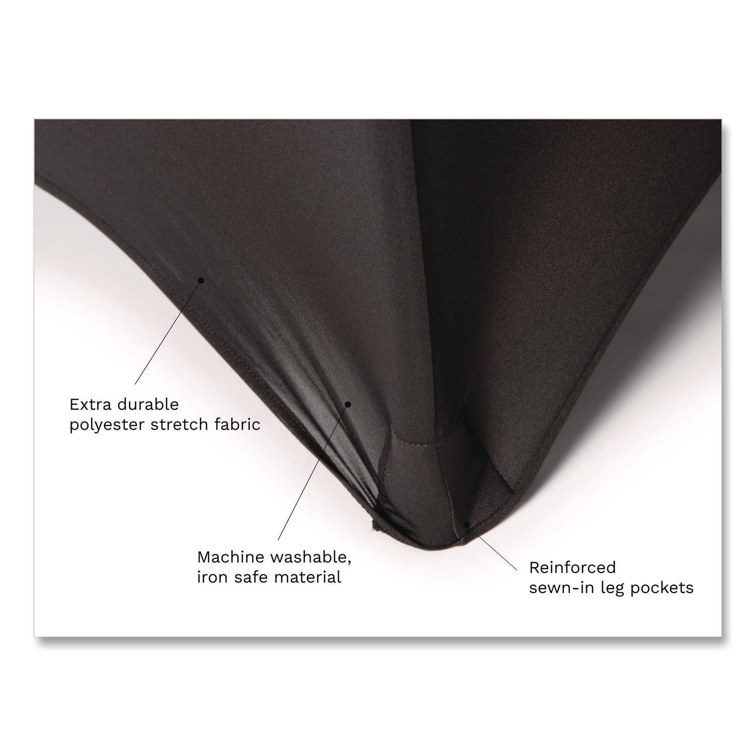 iGear™ Fabric Table Cover, Black - 4'