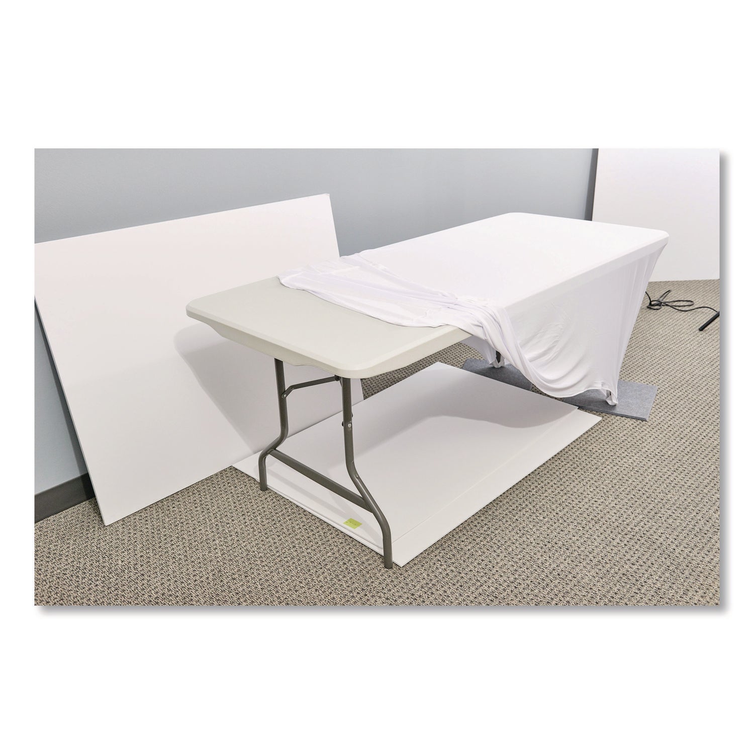 iGear™ Fabric Table Cover, White - 6'