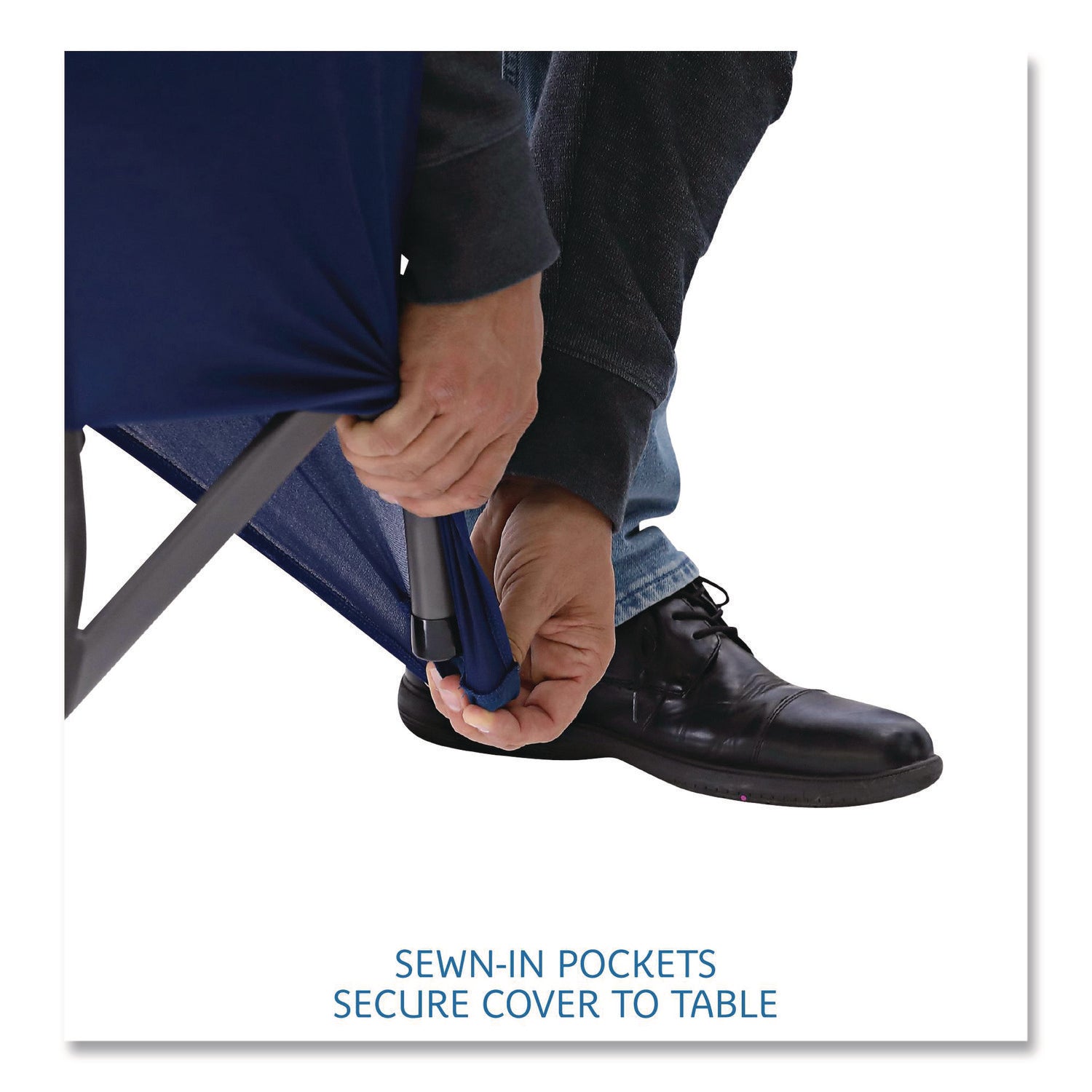 iGear™ Fabric Table Cover, Blue - 6'