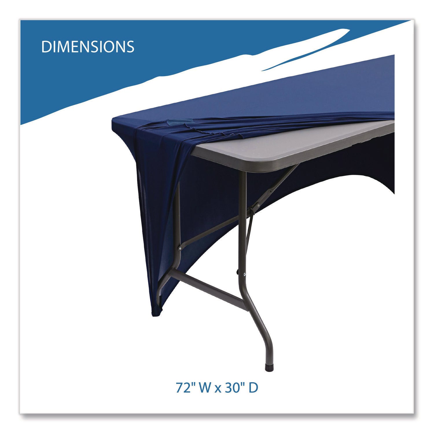 iGear™ Fabric Table Cover, Blue - 6'