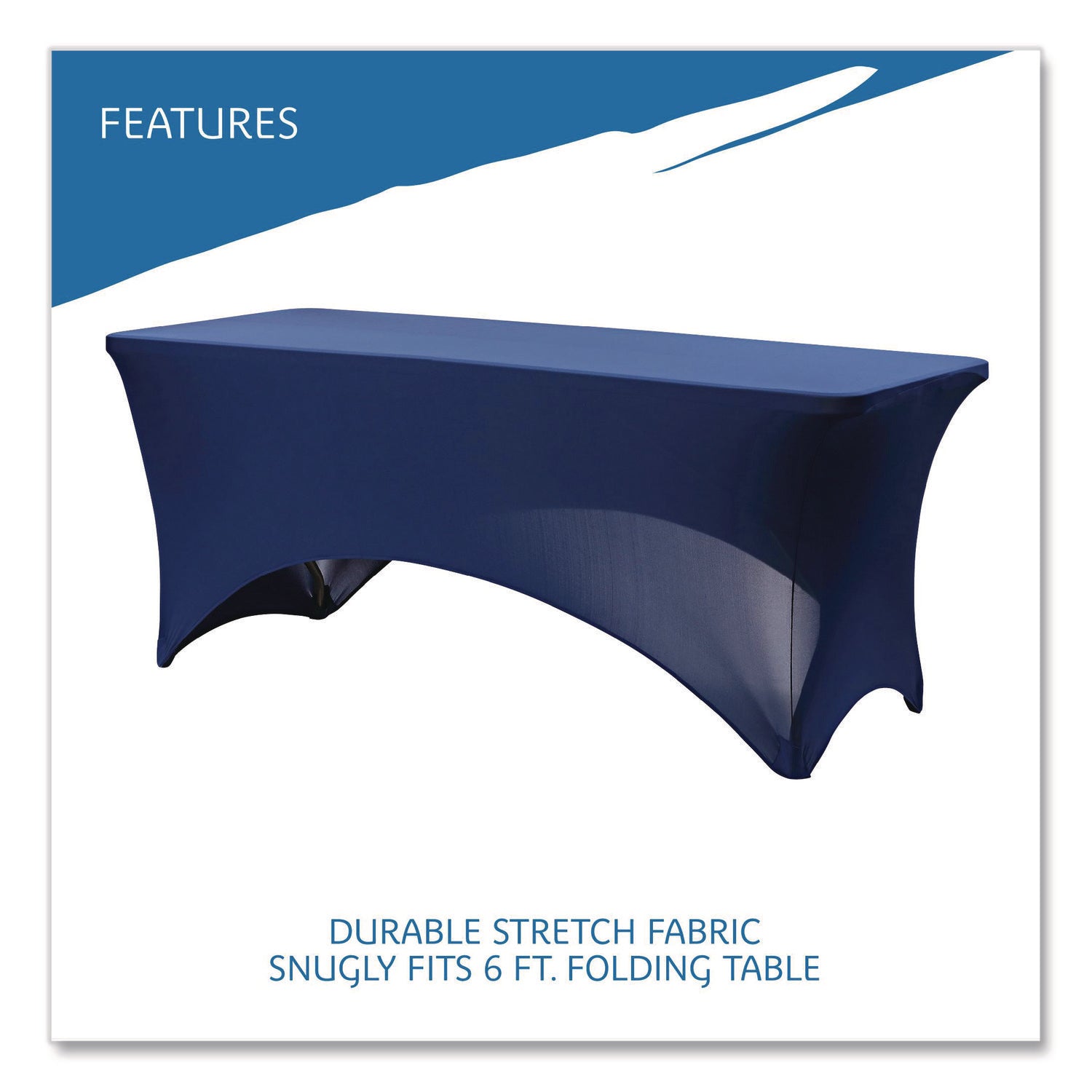 iGear™ Fabric Table Cover, Blue - 6'