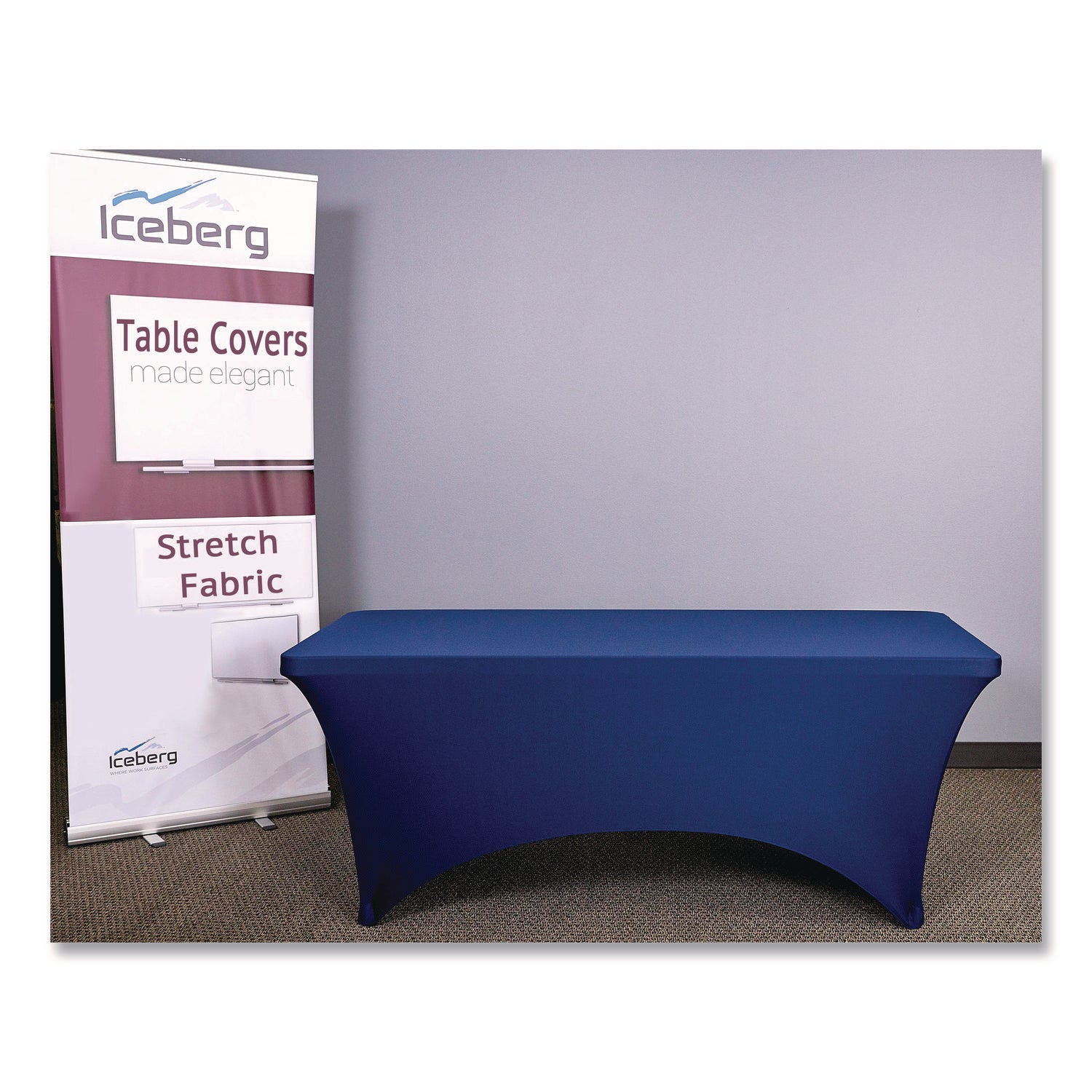 iGear™ Fabric Table Cover, Blue - 6'