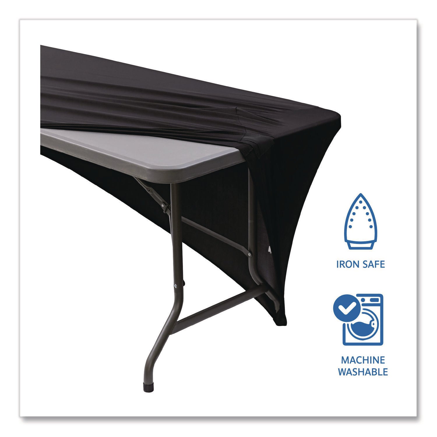 iGear™ Fabric Table Cover, Black - 8'