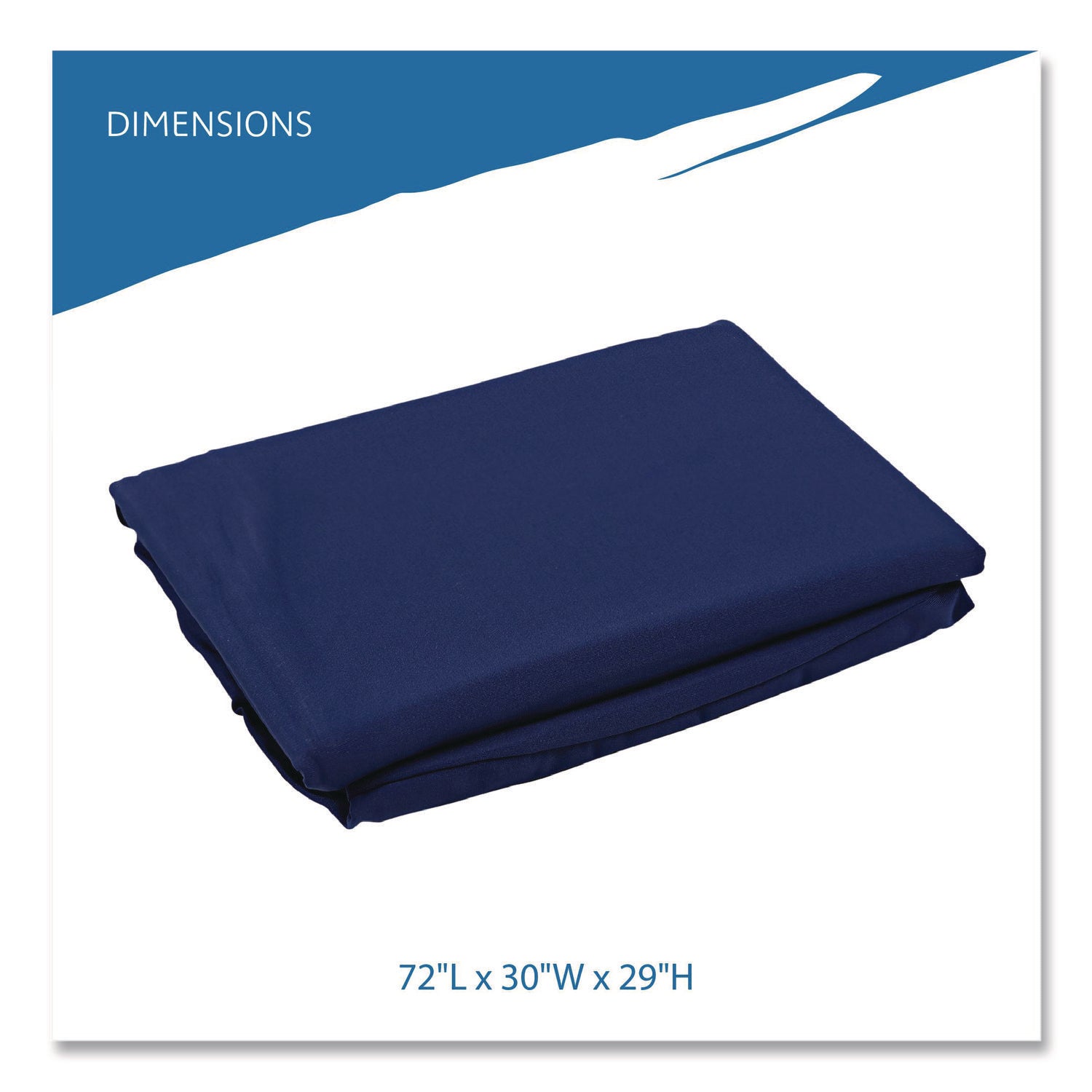 iGear™ Fabric Table Cover, Blue - 6' Open 2-S