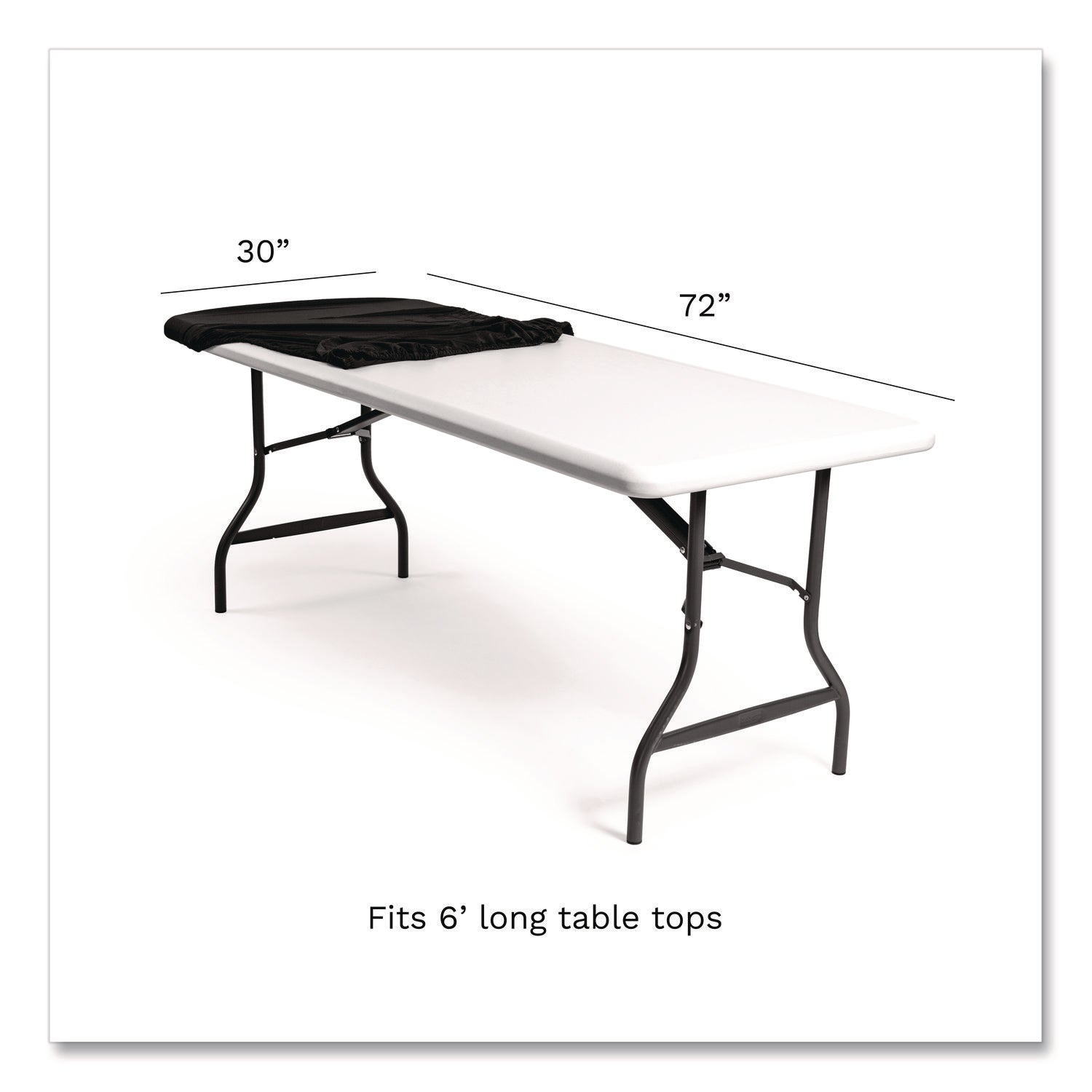 iGear™ Fabric Table Top Cap Cover, Black - 6'
