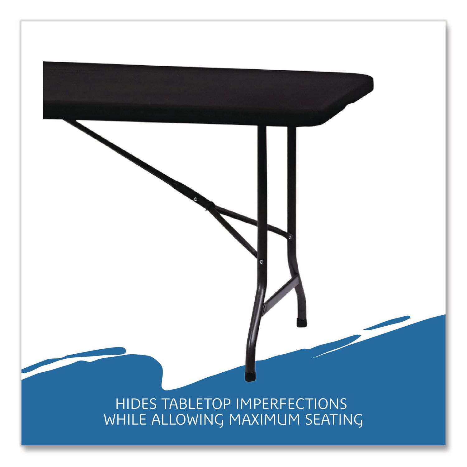 iGear™ Fabric Table Top Cap Cover, Black - 8'
