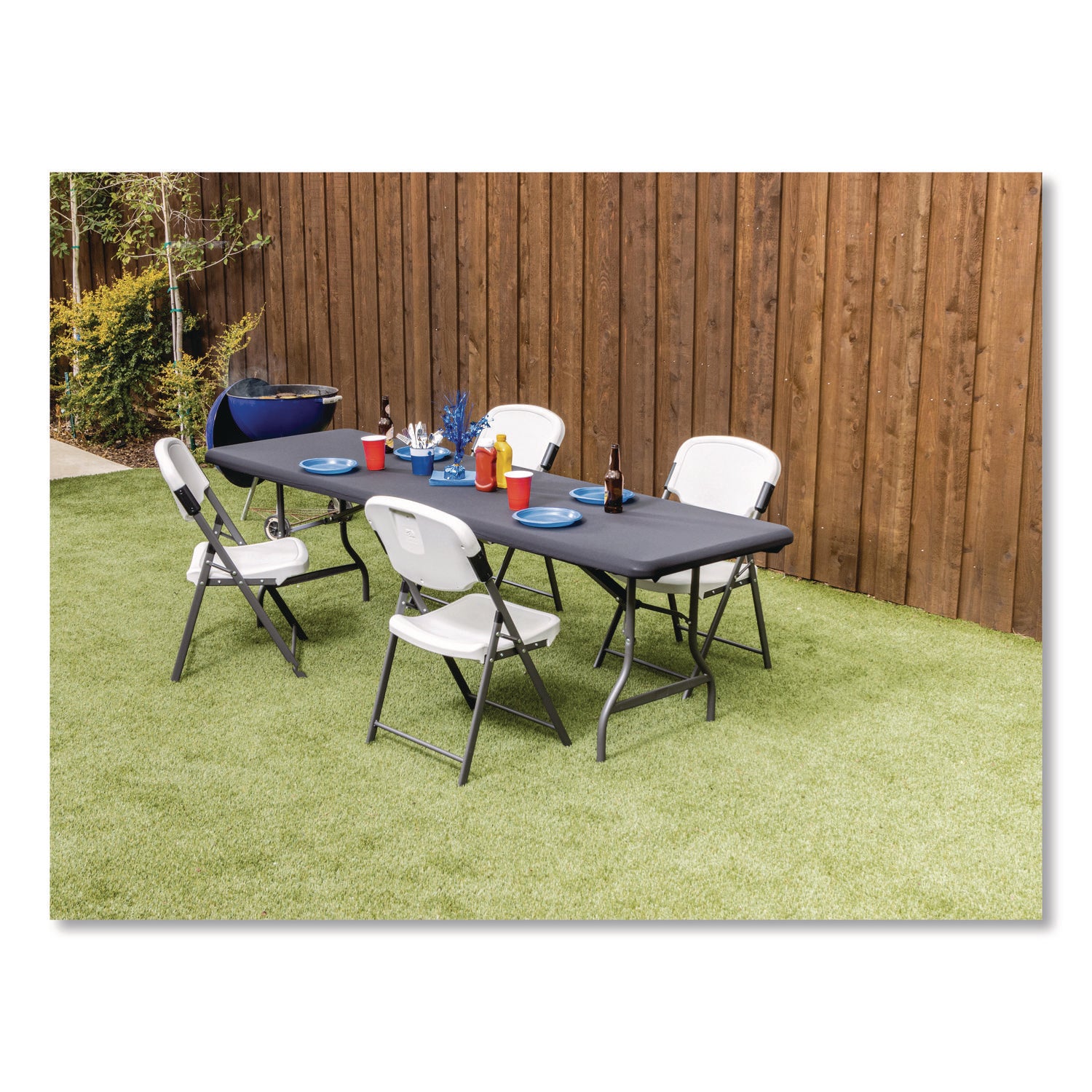 iGear™ Fabric Table Top Cap Cover, Black - 8'