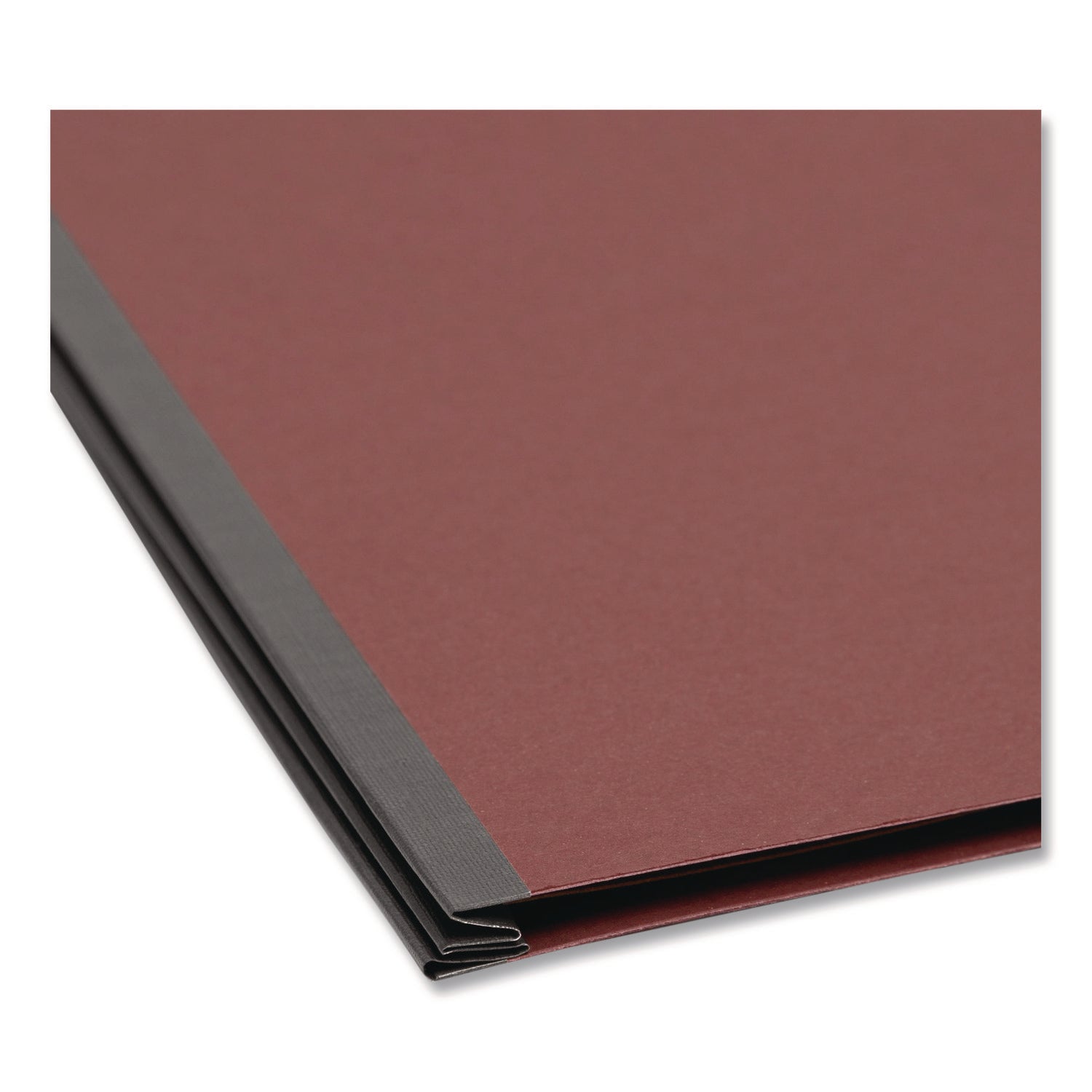Smead SafeSHIELD 2/5 Tab Cut Letter Size Recycled Classification Folders, 2" Expansion, 2 Fasteners, 2 Dividers, Bright Red, Heavy Duty, 100% Recycled, 10/Box