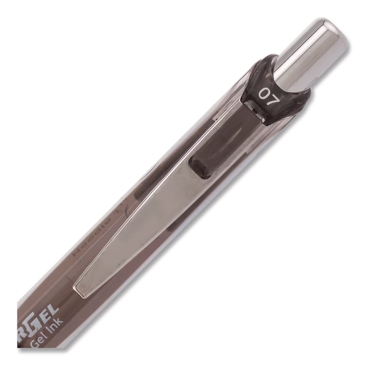 EnerGel Pearl Retractable Liquid Gel Pen, 0.7 mm Needle Point, Black Ink, Refillable, Pearl White Barrel, 1 Dozen