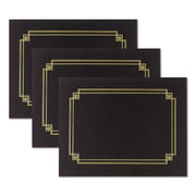 Premium Textured Certificate Holder, 12.65 X 9.75, Black, 3/pack