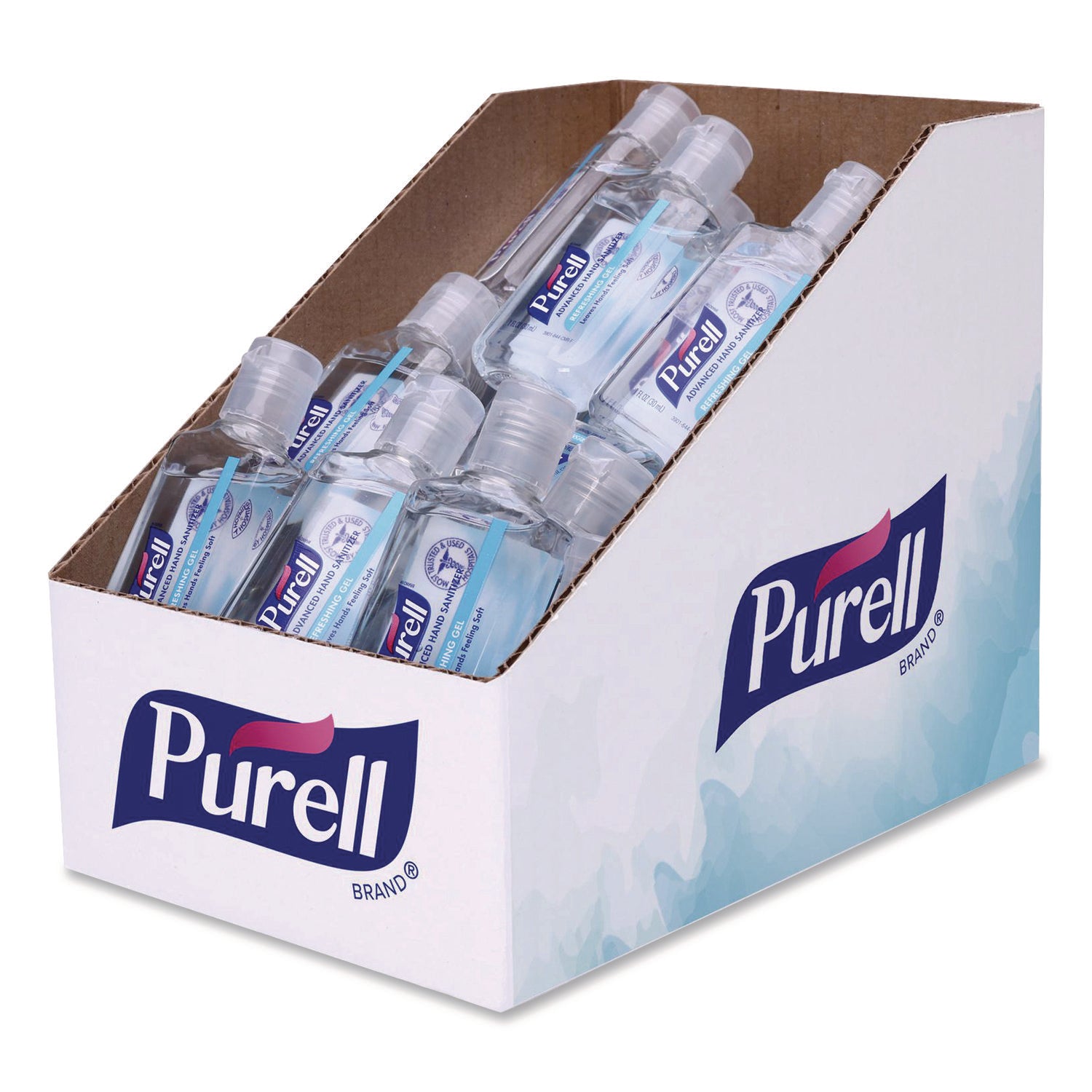 PURELL&reg; Hand Sanitizer Gel - 1 fl oz - Kill Germs - Hand, Skin - Clear - 36 / Carton