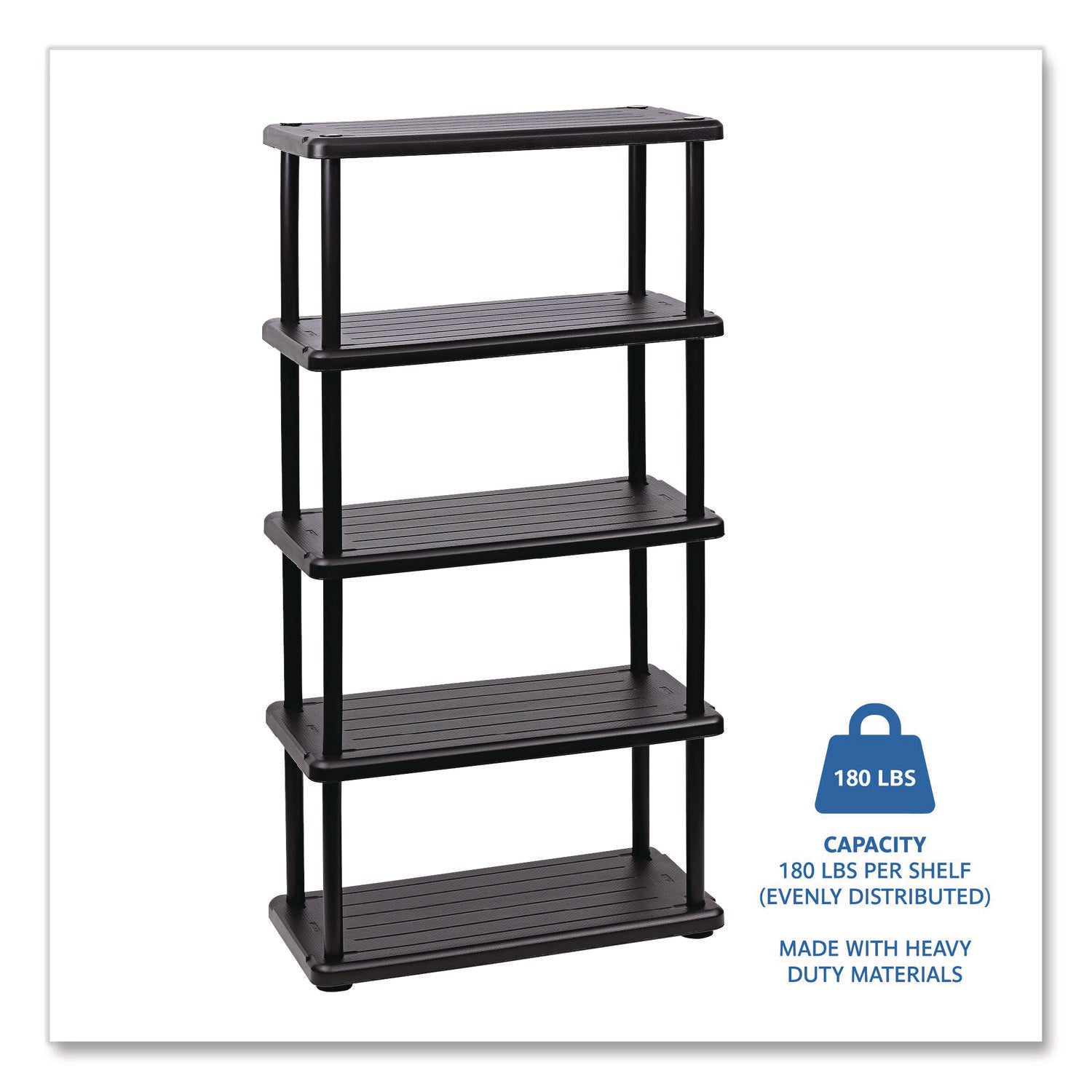 Rough n Ready® 5 Shelf, Black
