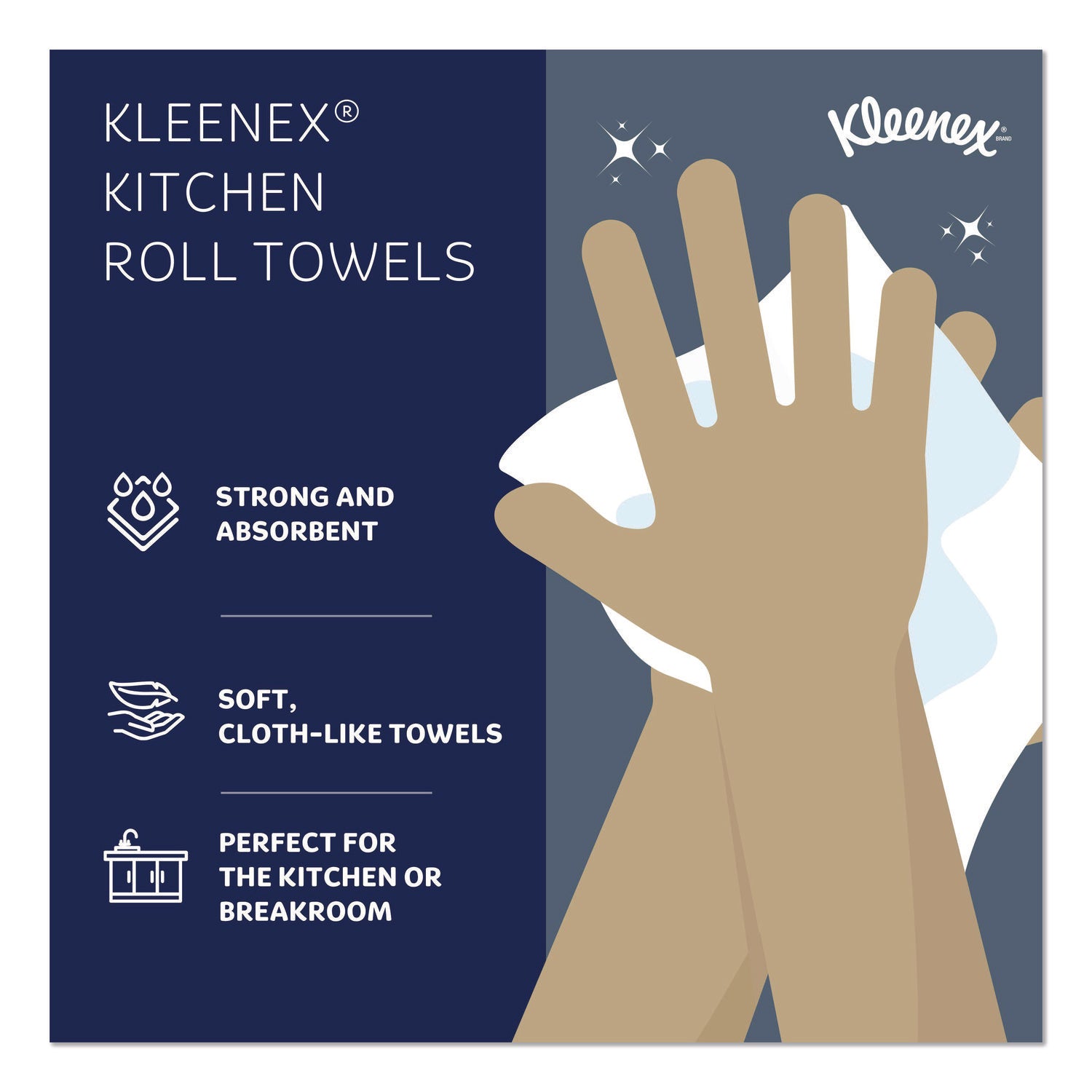 Kleenex&reg; Premier Kitchen Paper Towels - 1 Ply - 10.40" Width x 11" Length - 70 Sheets/Roll - White - Paper - 1 Roll
