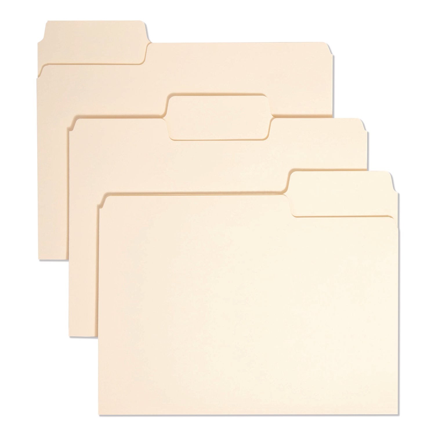 Smead SuperTab 1/3 Tab Cut Letter Recycled Top Tab File Folder - 8 1/2" x 11" - 3/4" Expansion - Top Tab Location - Assorted Tab Position - 11 pt. - 1 Plys - Manila - 10% Recycled - 100 / Box