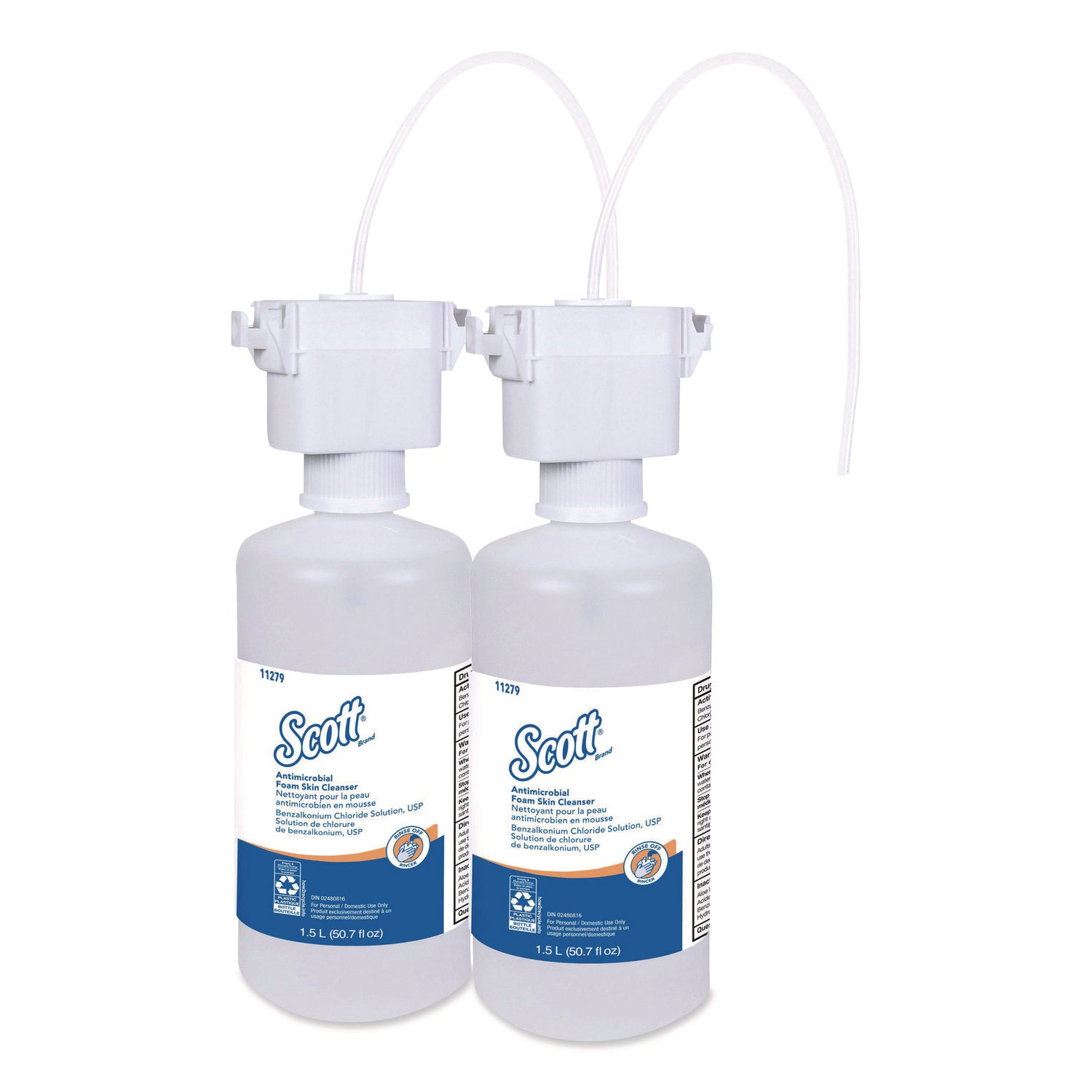 1.59 quart - Pump Bottle Dispenser - Kill Germs - Skin - Moisturizing - Clear - Triclosan-free - 2 / Carton