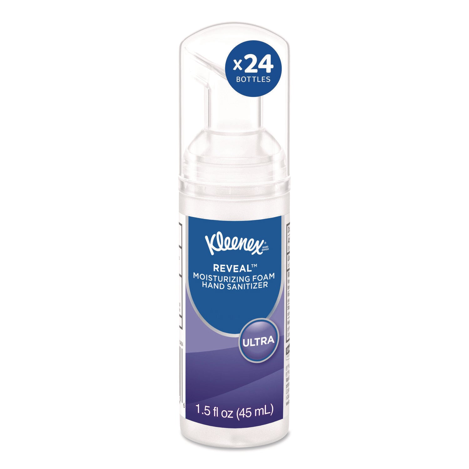 Ultra Moisturizing Foam Hand Sanitizer, 1.5 Oz Pump Bottle, Unscented, 24/carton