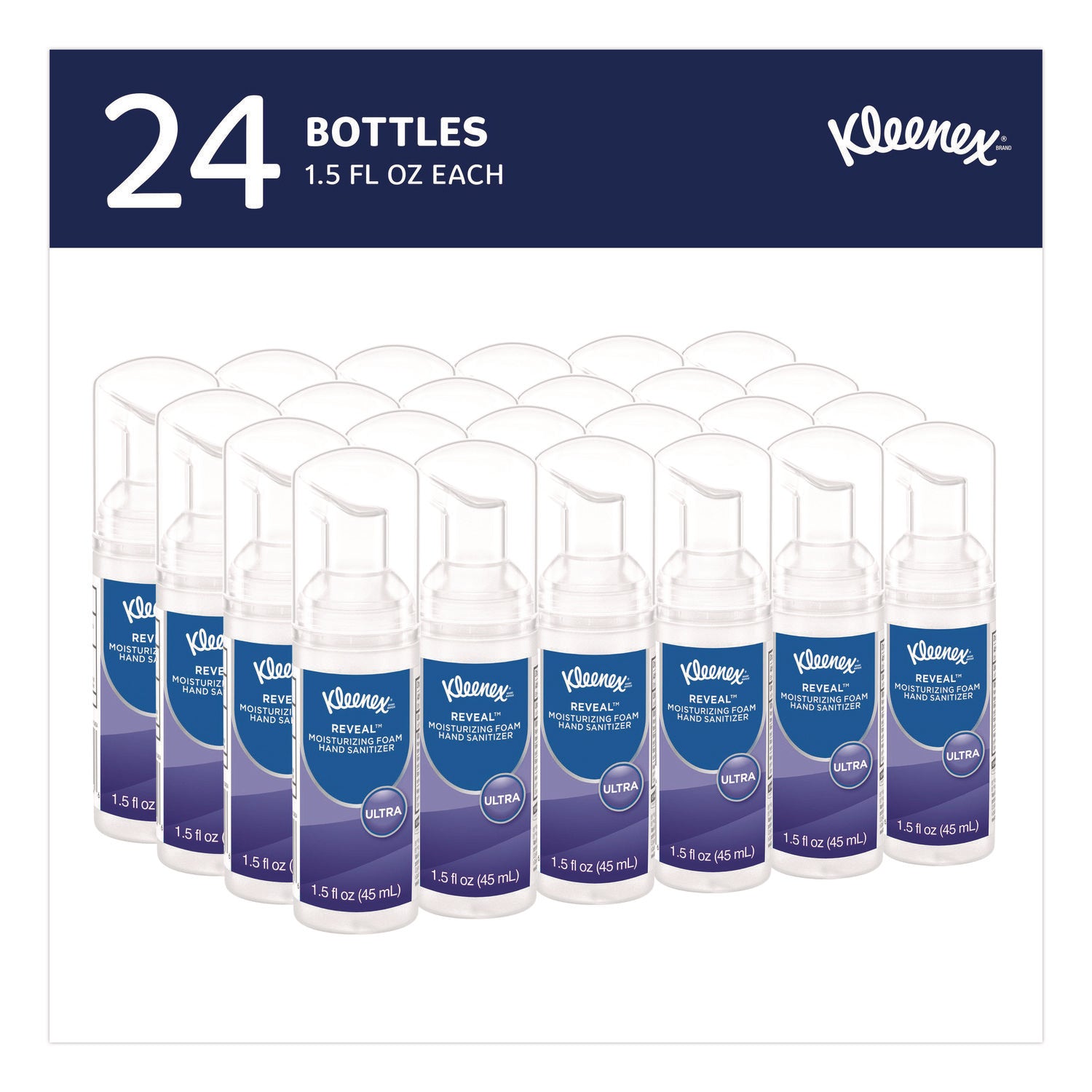 Ultra Moisturizing Foam Hand Sanitizer, 1.5 Oz Pump Bottle, Unscented, 24/carton