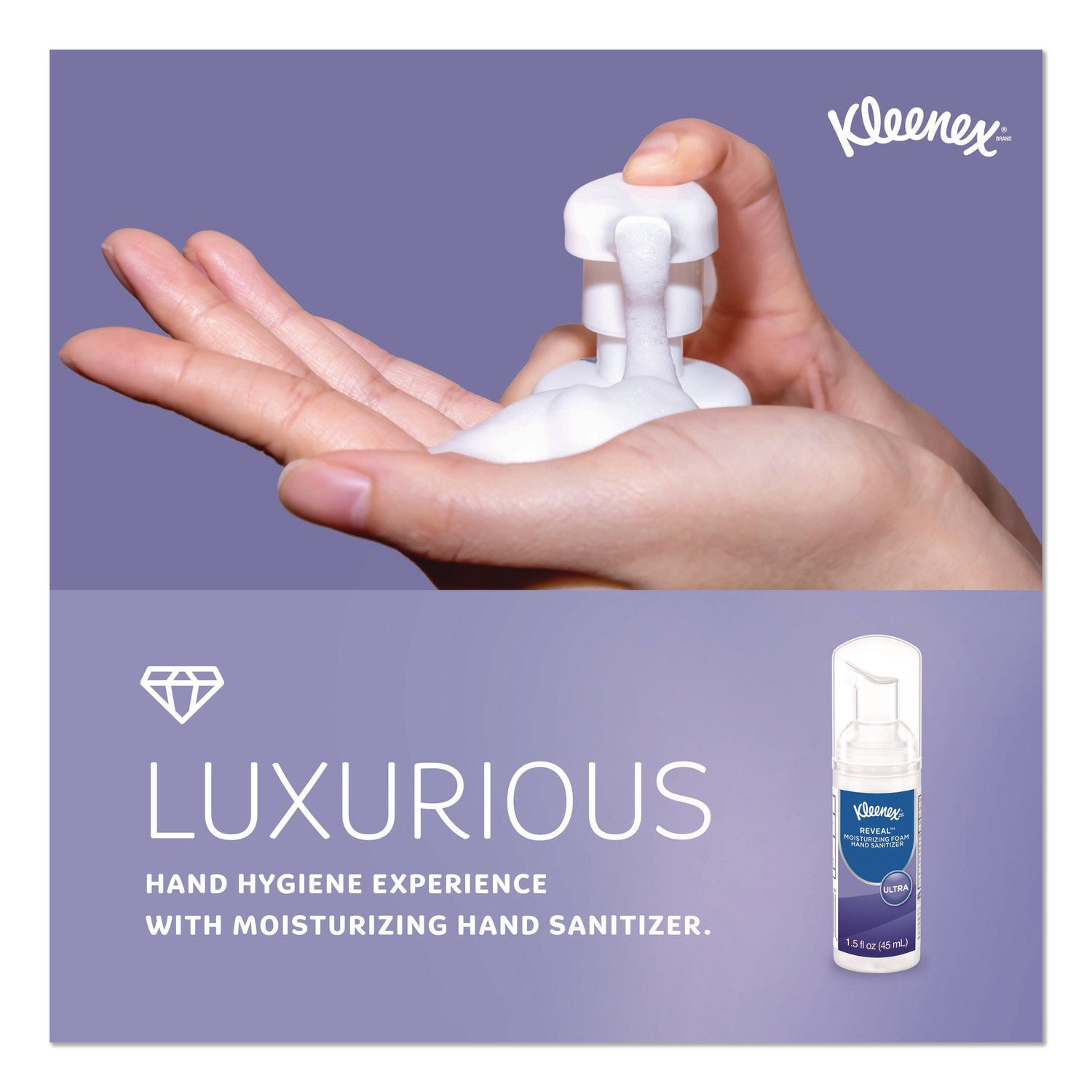 Ultra Moisturizing Foam Hand Sanitizer, 1.5 Oz Pump Bottle, Unscented, 24/carton