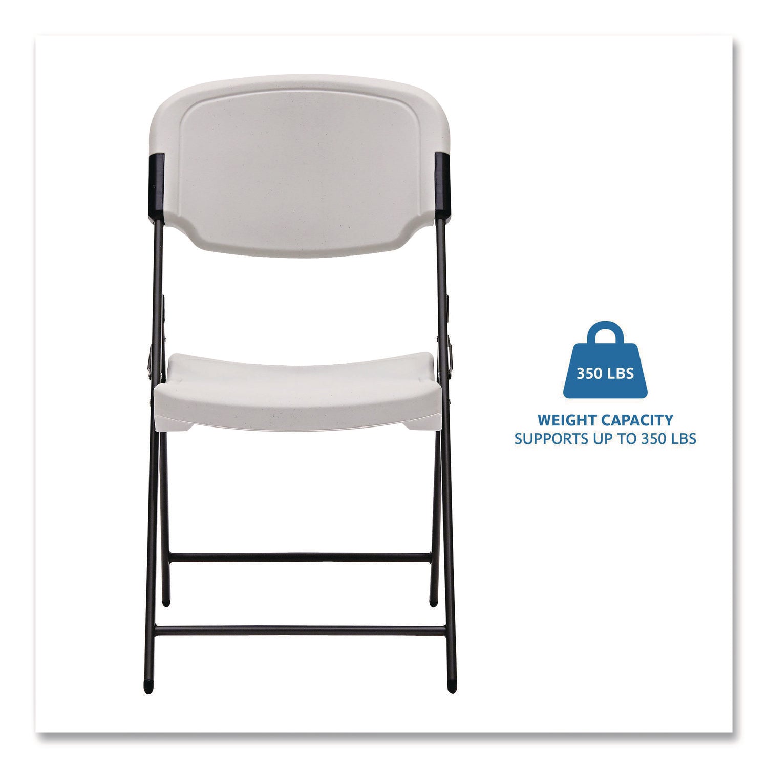 Rough n Ready® Commercial Folding Chair - Platinum Granite