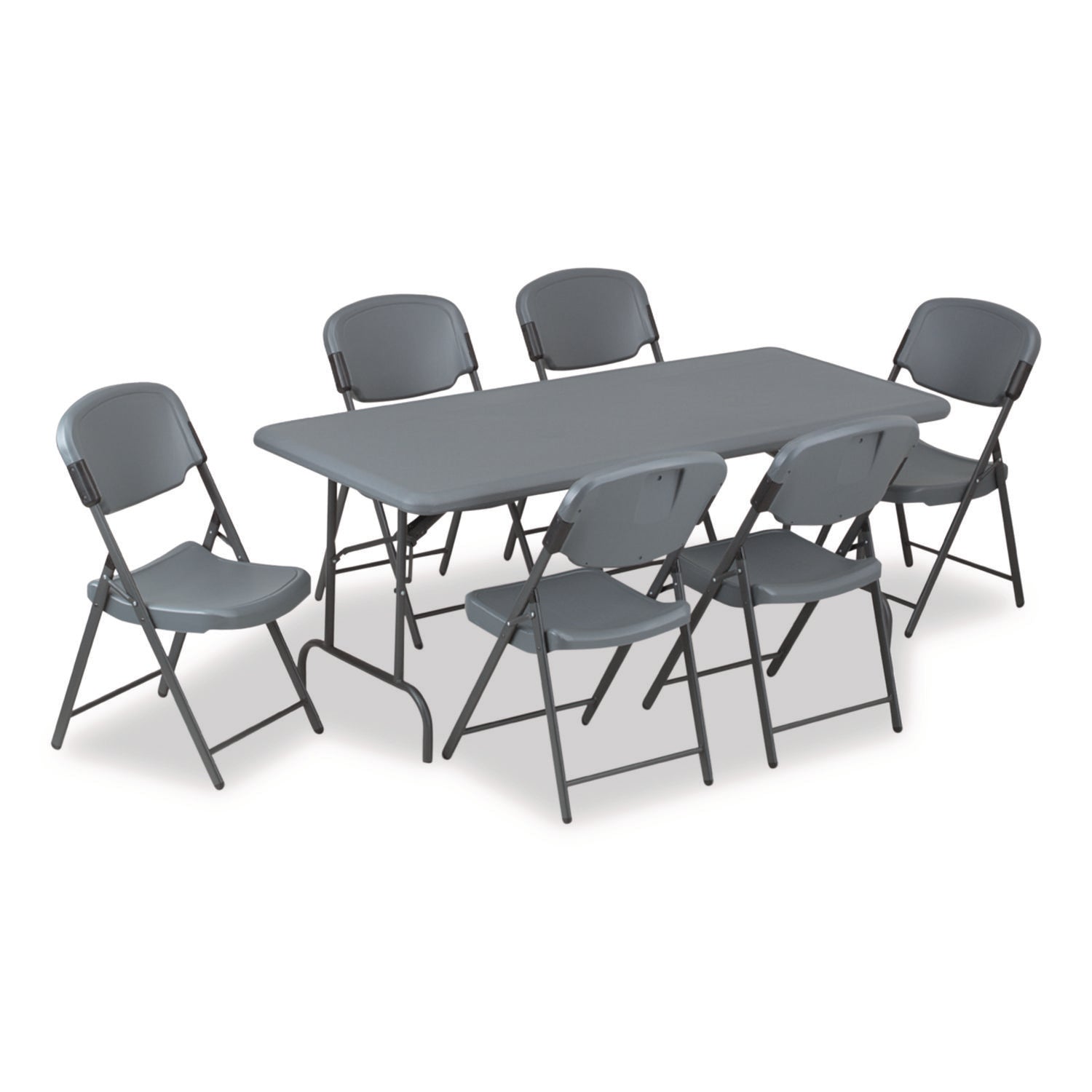 Rough n Ready® Commercial Folding Chair - Charcoal