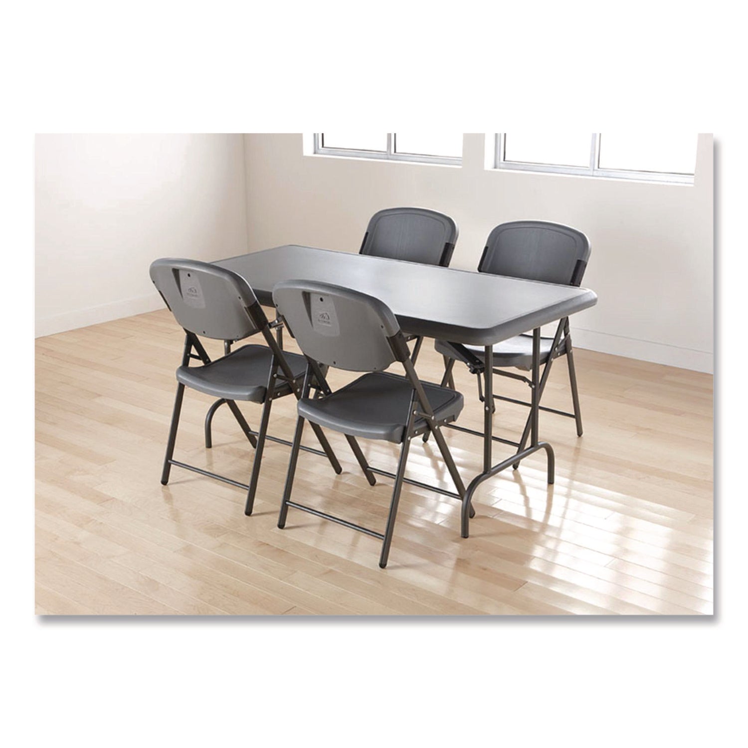 Rough n Ready® Commercial Folding Chair - Charcoal