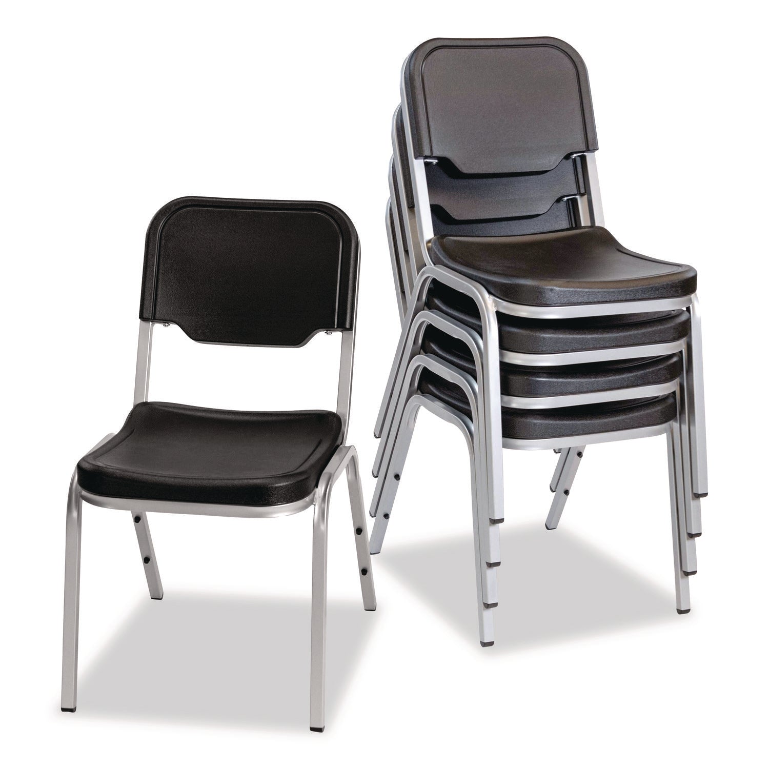 Rough n Ready® 4 Pack Stack Chair, Black