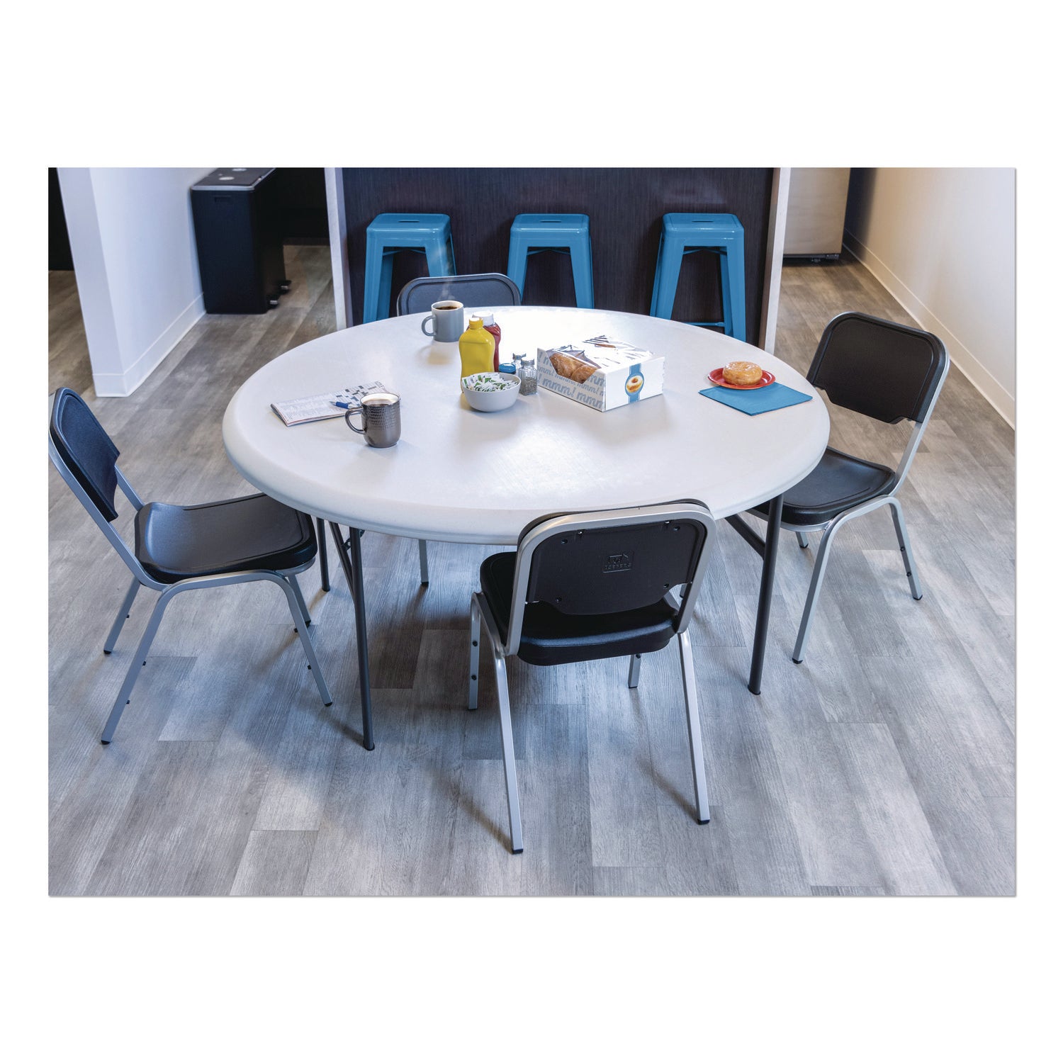Rough n Ready® 4 Pack Stack Chair, Black