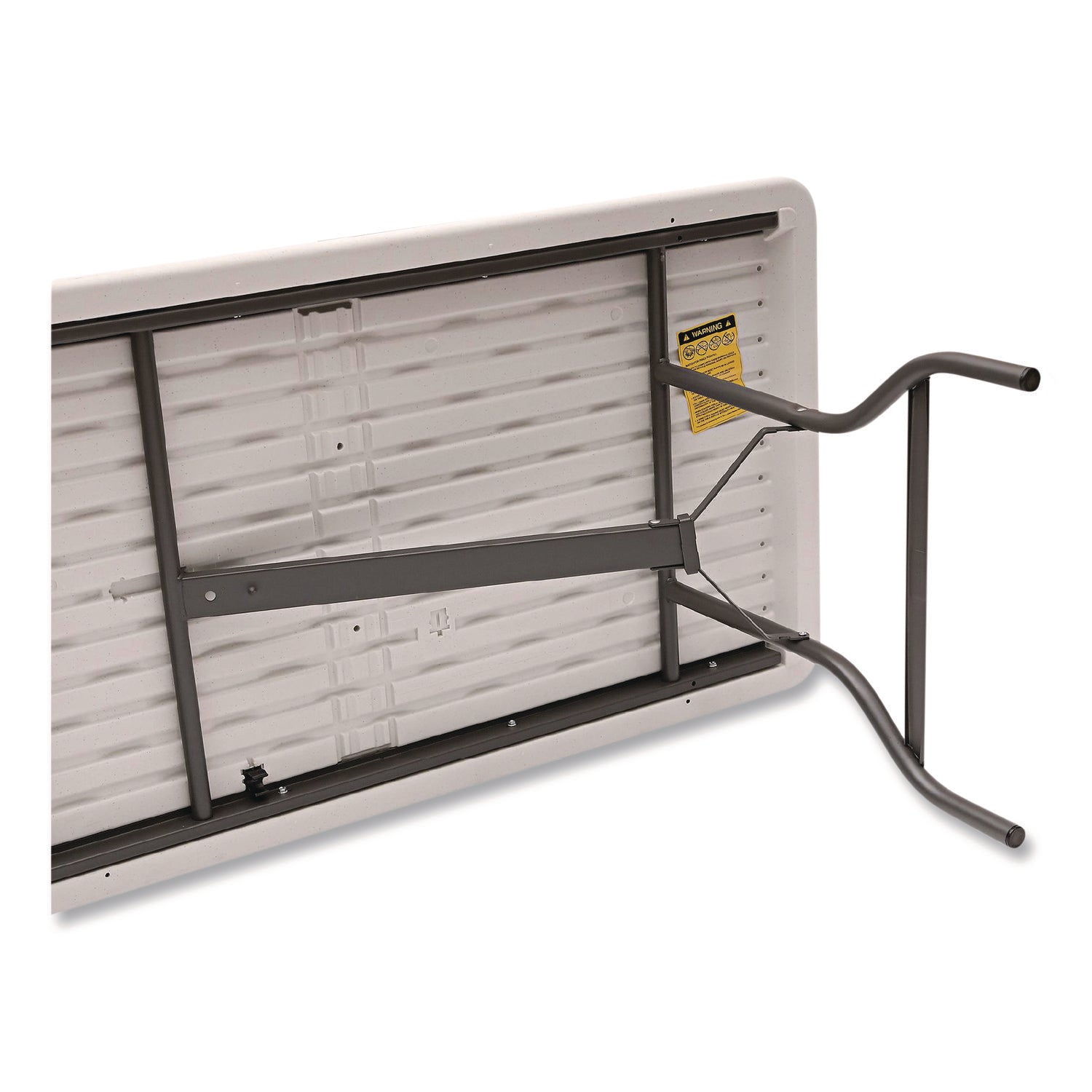 IndestrucTable Industrial Folding Table, Rectangular, 96" x 30" x 29", Platinum