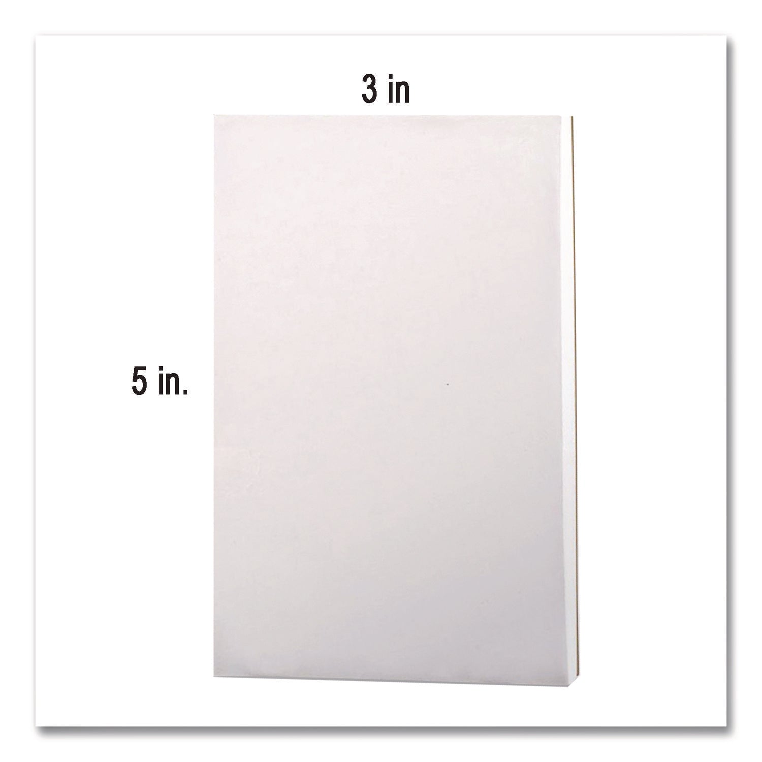 scratch pads, unruled, 3 x 5, white, 100 sheets, dozen