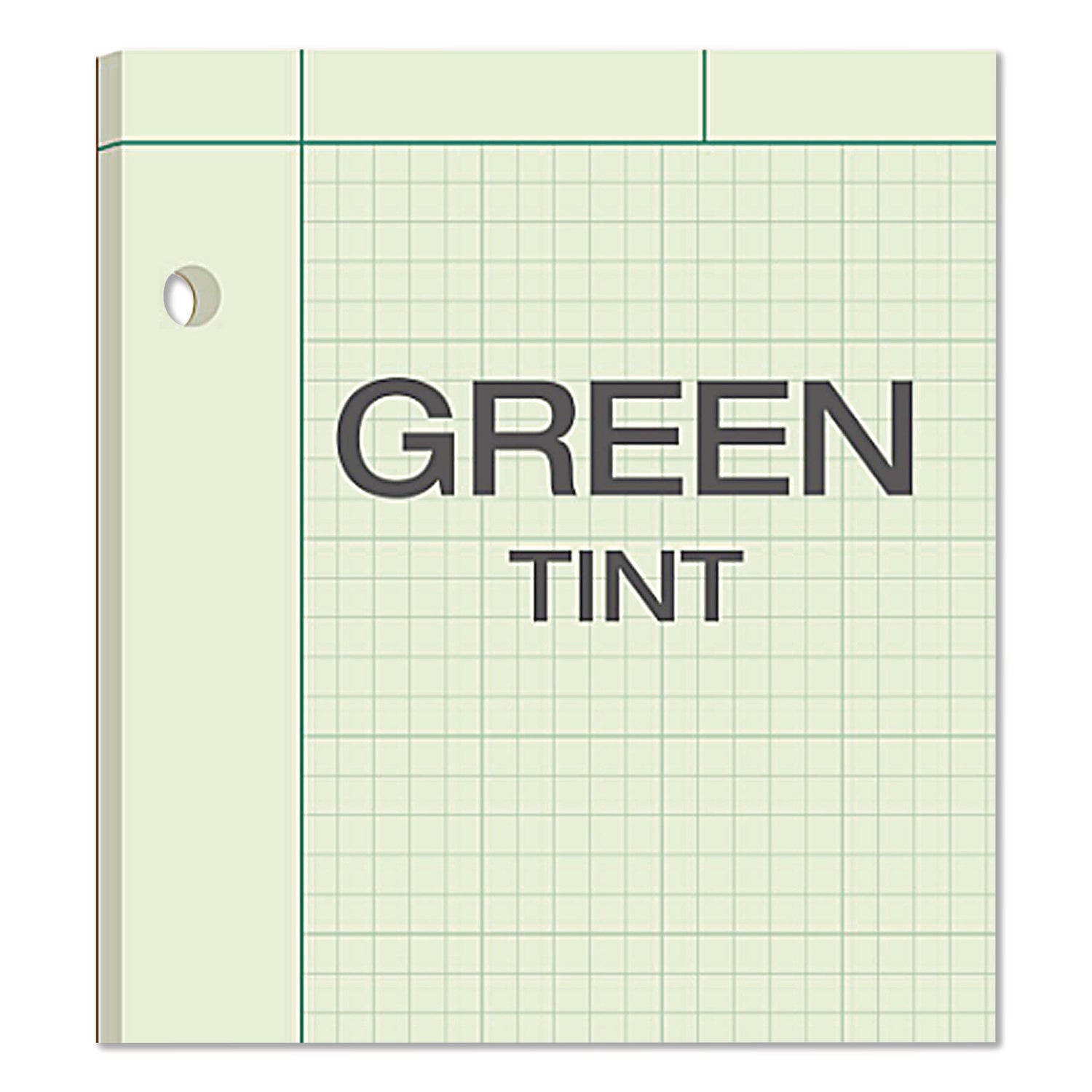 Evidence Engineer's Computation Pad, Cross-Section Quadrille Rule (5 Sq/in, 1 Sq/in), 200 Green-Tint 8.5 X 11 Sheets
