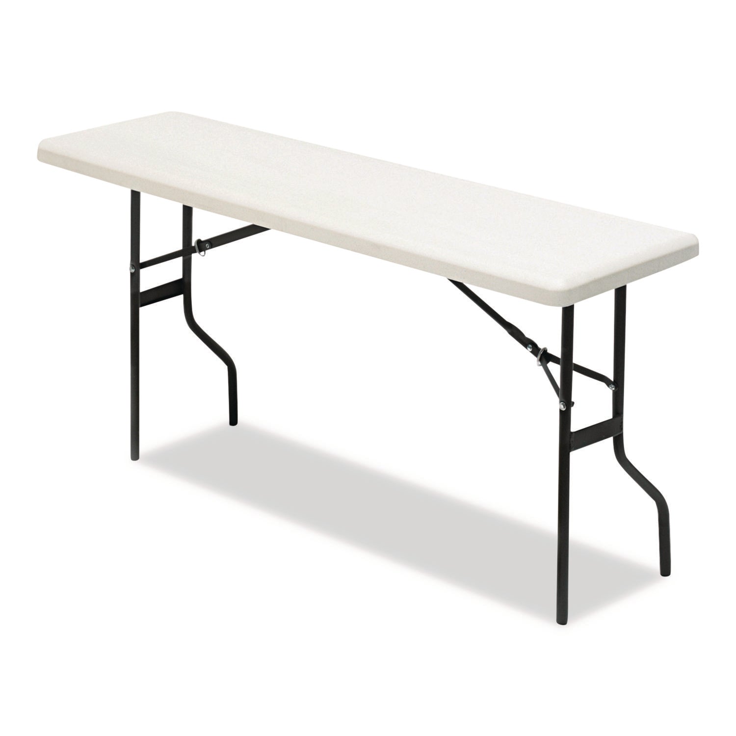 IndestrucTable® Classic Folding Table, Platinum Granite - 18" x 60"