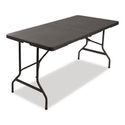 IndestrucTable® Classic Folding Table, Charcoal, 30" x 60" BiFold