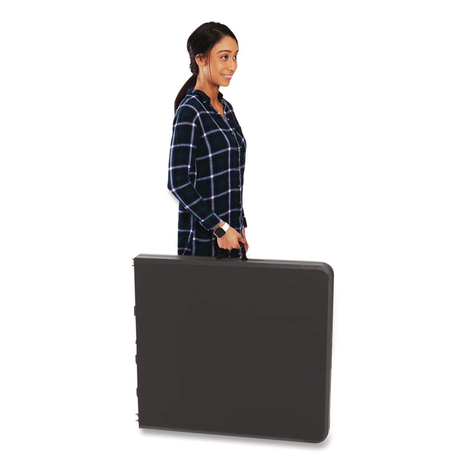 IndestrucTable® Classic Folding Table, Charcoal, 30" x 60" BiFold