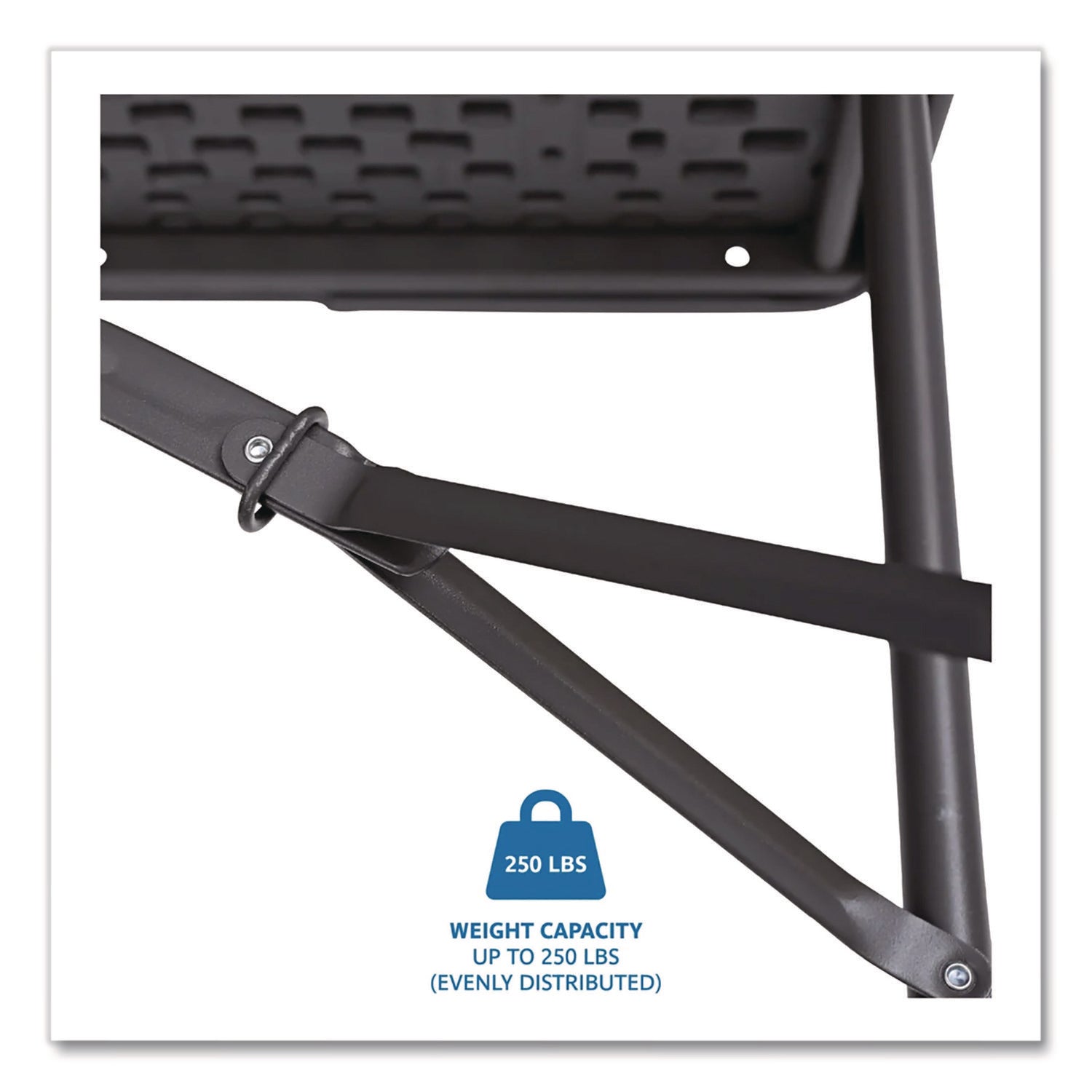 IndestrucTable® Classic Folding Table, Charcoal, 30" x 60" BiFold