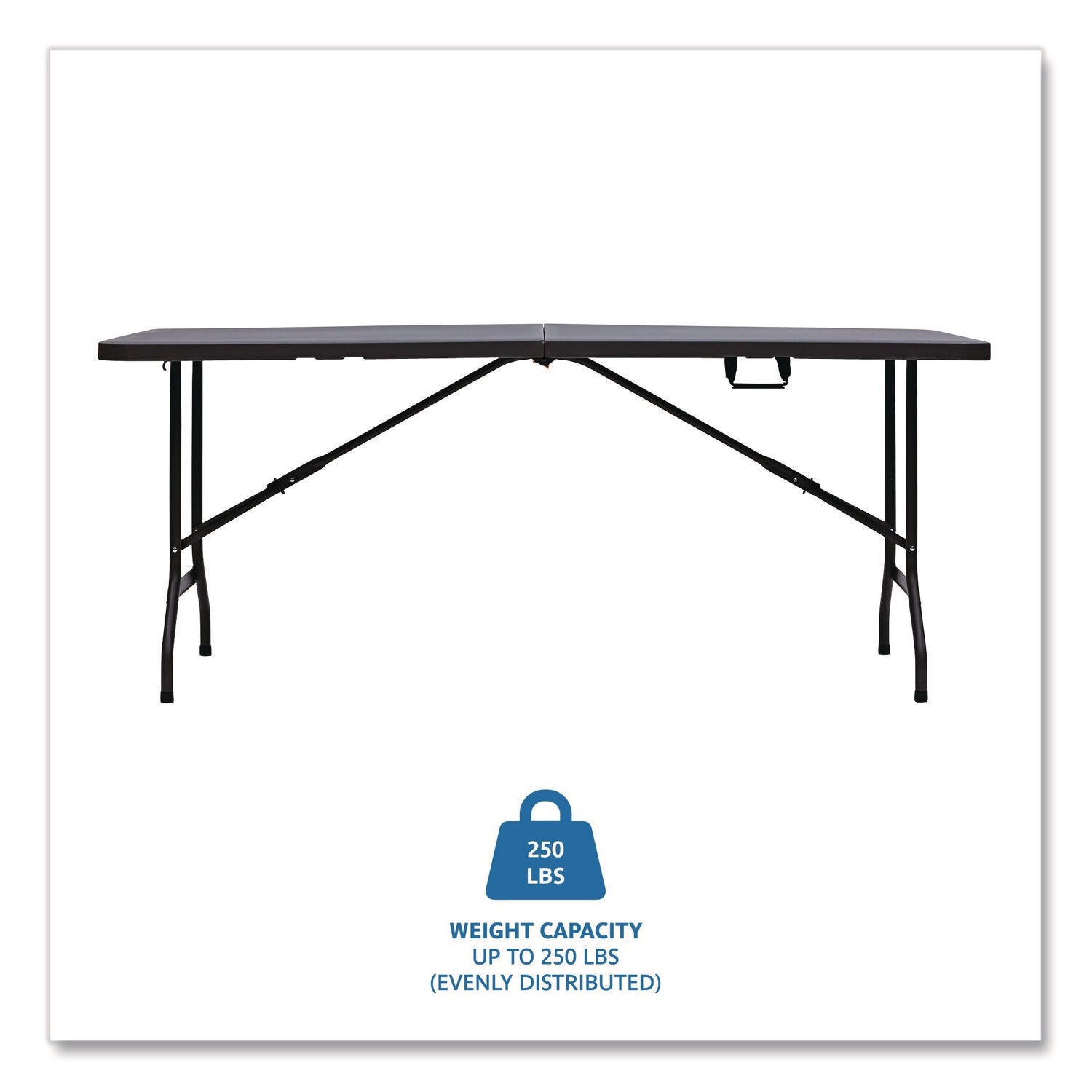 IndestrucTable® Classic Folding Table, Charcoal - 30" x 72" BiFold