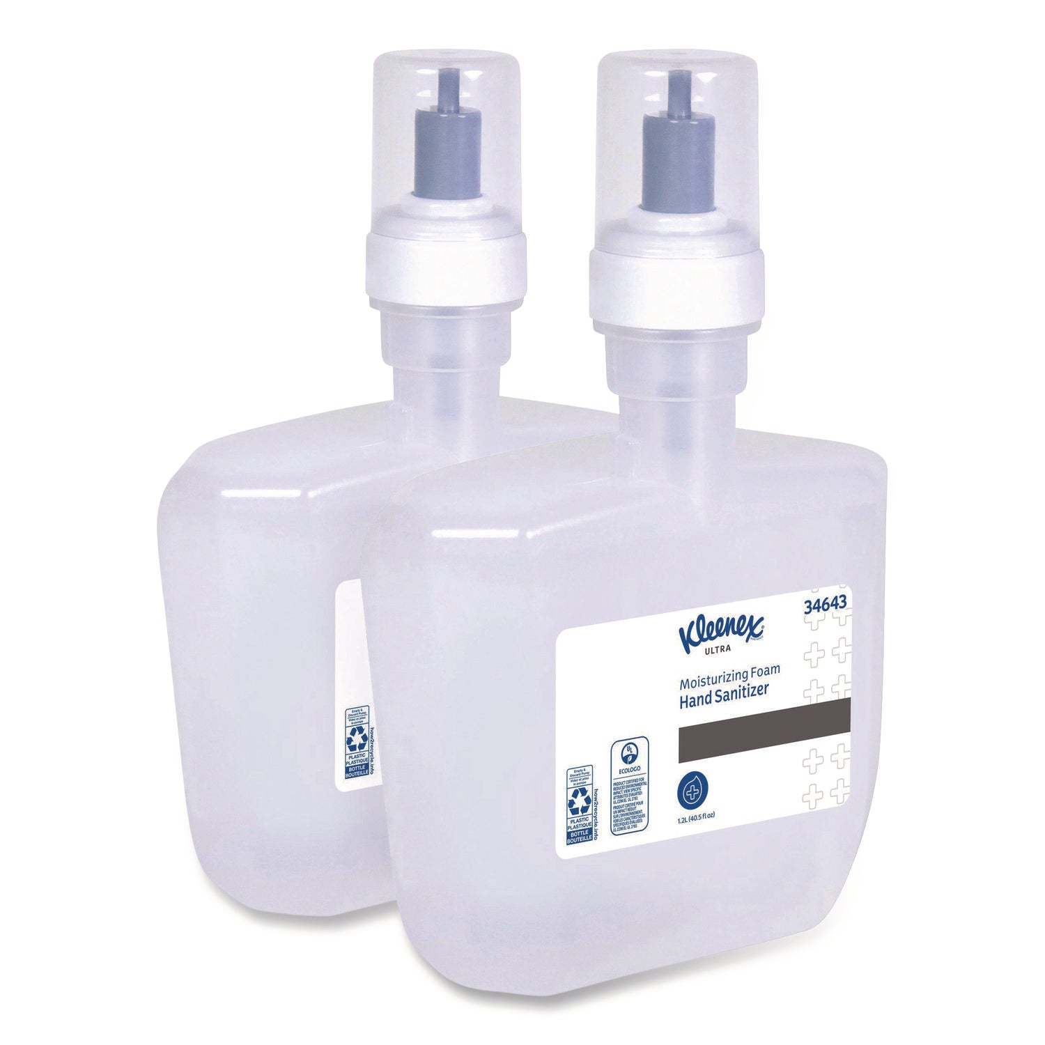 1.27 quart - Bacteria Remover - Hand, Skin - Moisturizing - Clear - Dye-free, Quick Drying, Non-sticky, Fragrance-free - 2 / Carton