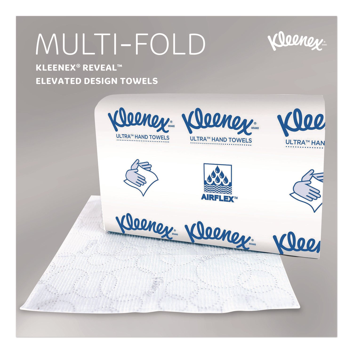 Multifold - 7.50" Width x 9.40" Length - Embossed Kleenex Brand Logo - White - 150/Pack - 1 Carton