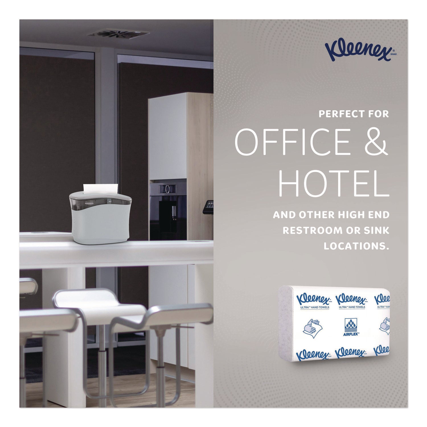 Multifold - 7.50" Width x 9.40" Length - Embossed Kleenex Brand Logo - White - 150/Pack - 1 Carton