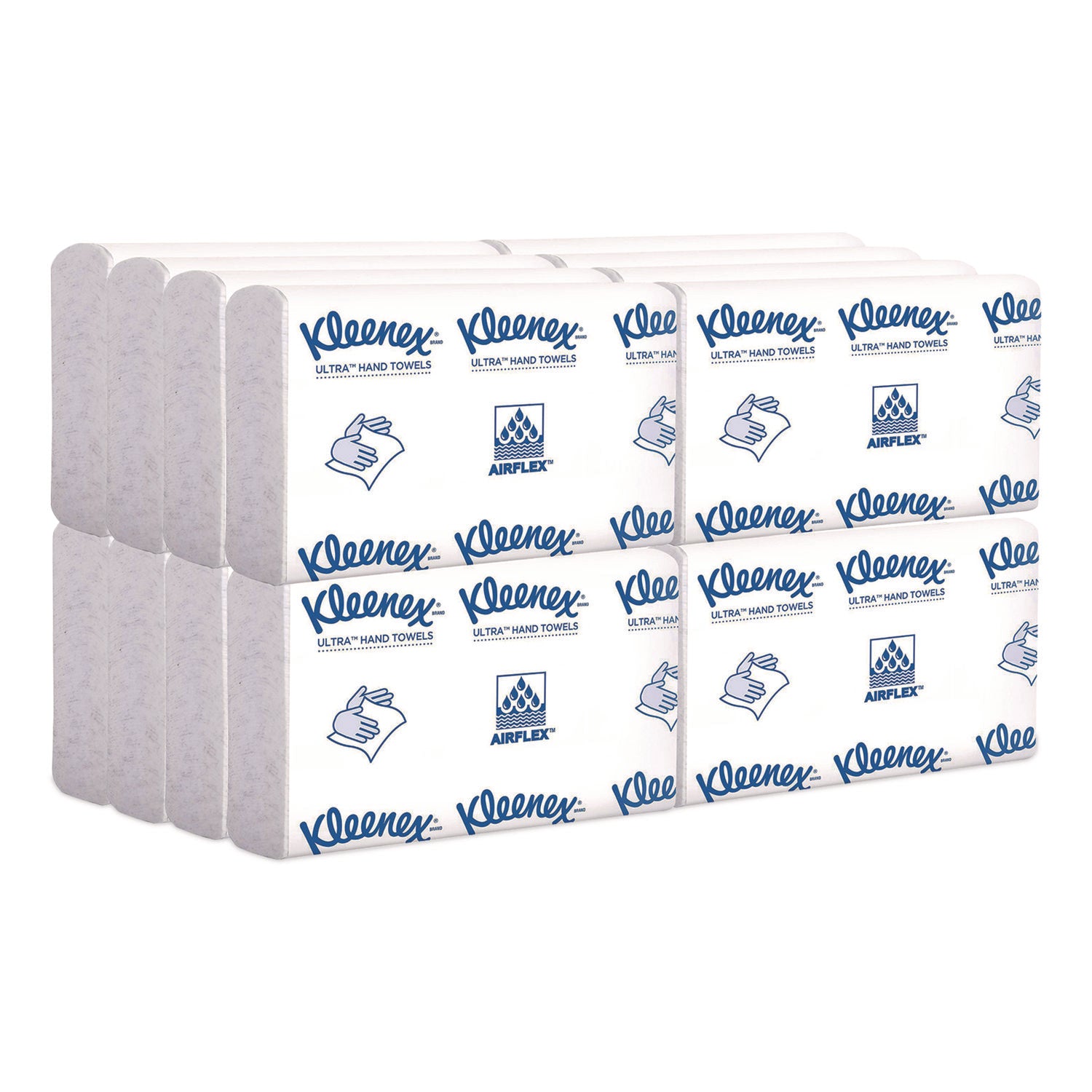 Multifold - 7.50" Width x 9.40" Length - Embossed Kleenex Brand Logo - White - 150/Pack - 1 Carton