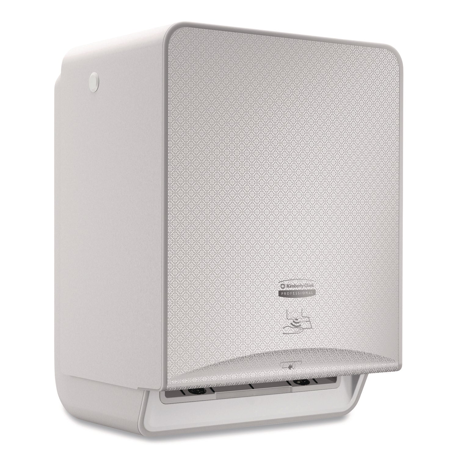 Kimberly-Clark Professional ICON Auto Roll Towel Dispenser - Touchless Dispenser - 16.5" Height x 12.4" Width x 10.2" Depth - Silver Mosaic - Automatic, Hinged, Jam-free, Key Lock, Push Button, Long Lasting - 1 Each