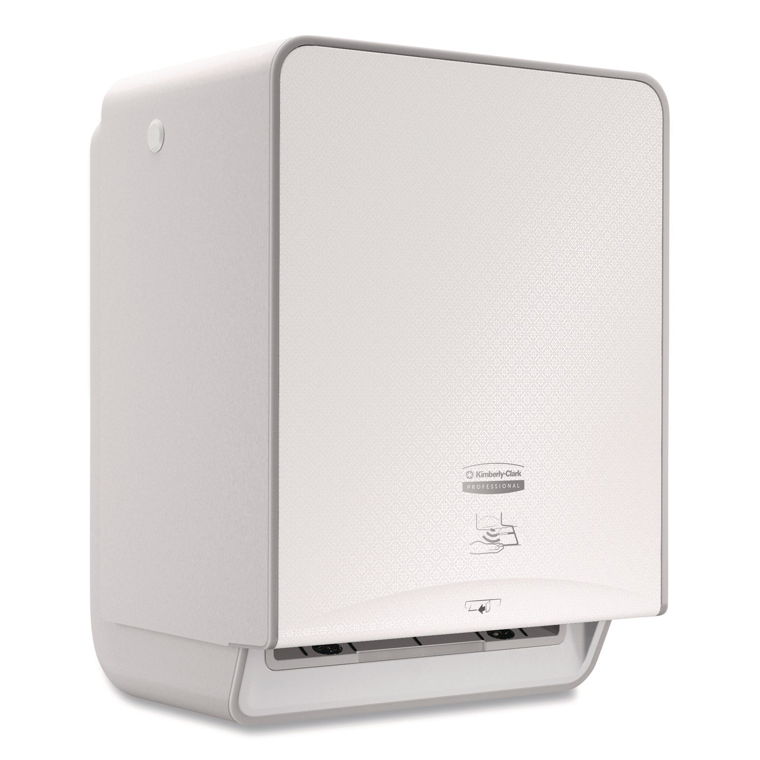 Kimberly-Clark Professional ICON Auto Roll Towel Dispenser - Touchless Dispenser - 16.5" Height x 12.4" Width x 10.2" Depth - White Mosaic - Automatic, Hinged, Jam-free, Key Lock, Push Button, Long Lasting - 1 Each